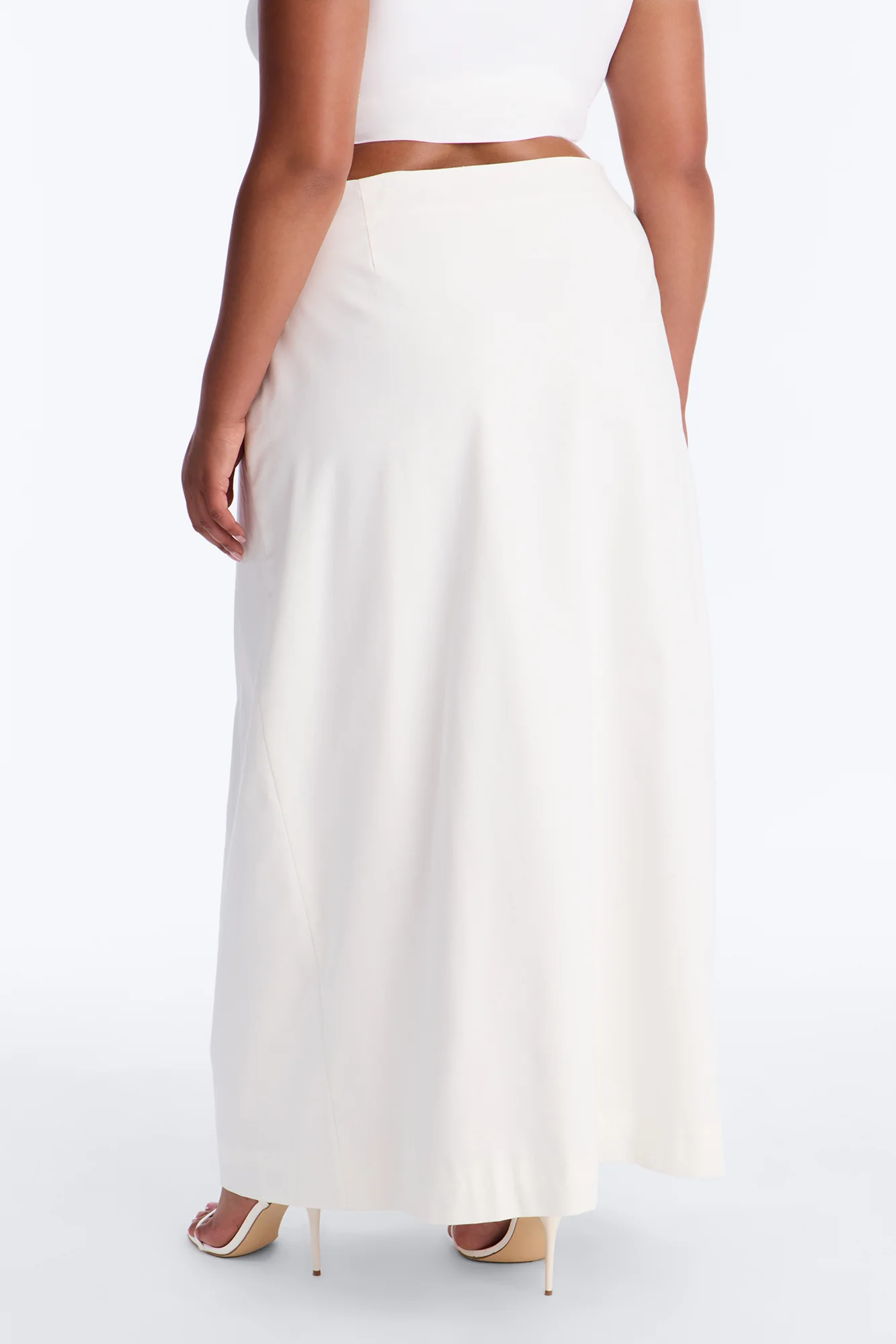 Lucy Linen Button Up Maxi Skirt - White - Image 6