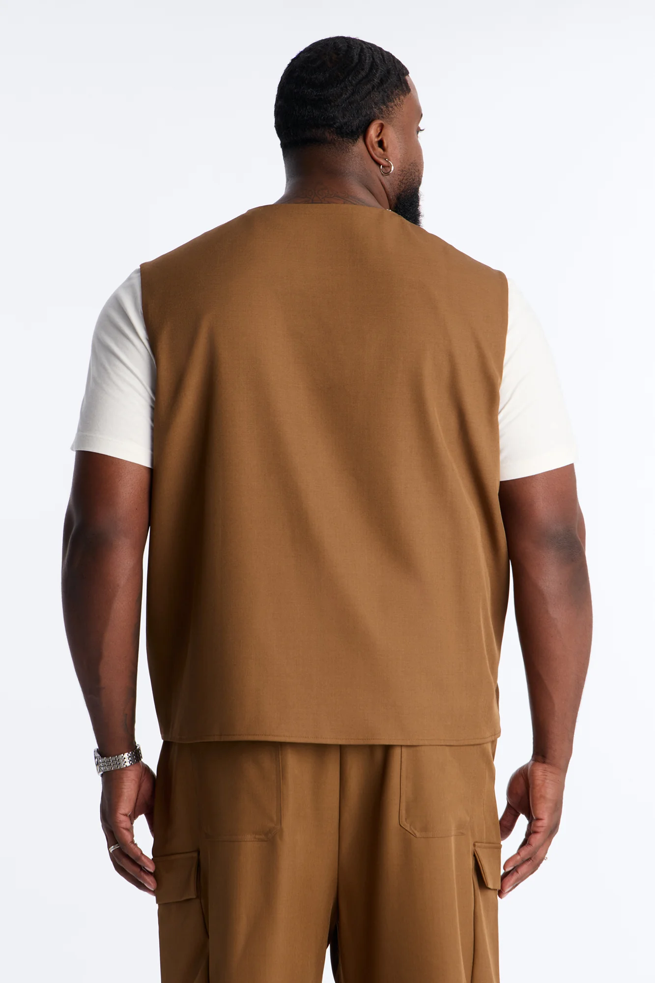 Lumina All Over Pocket Elevated Vest - Brown - Image 7