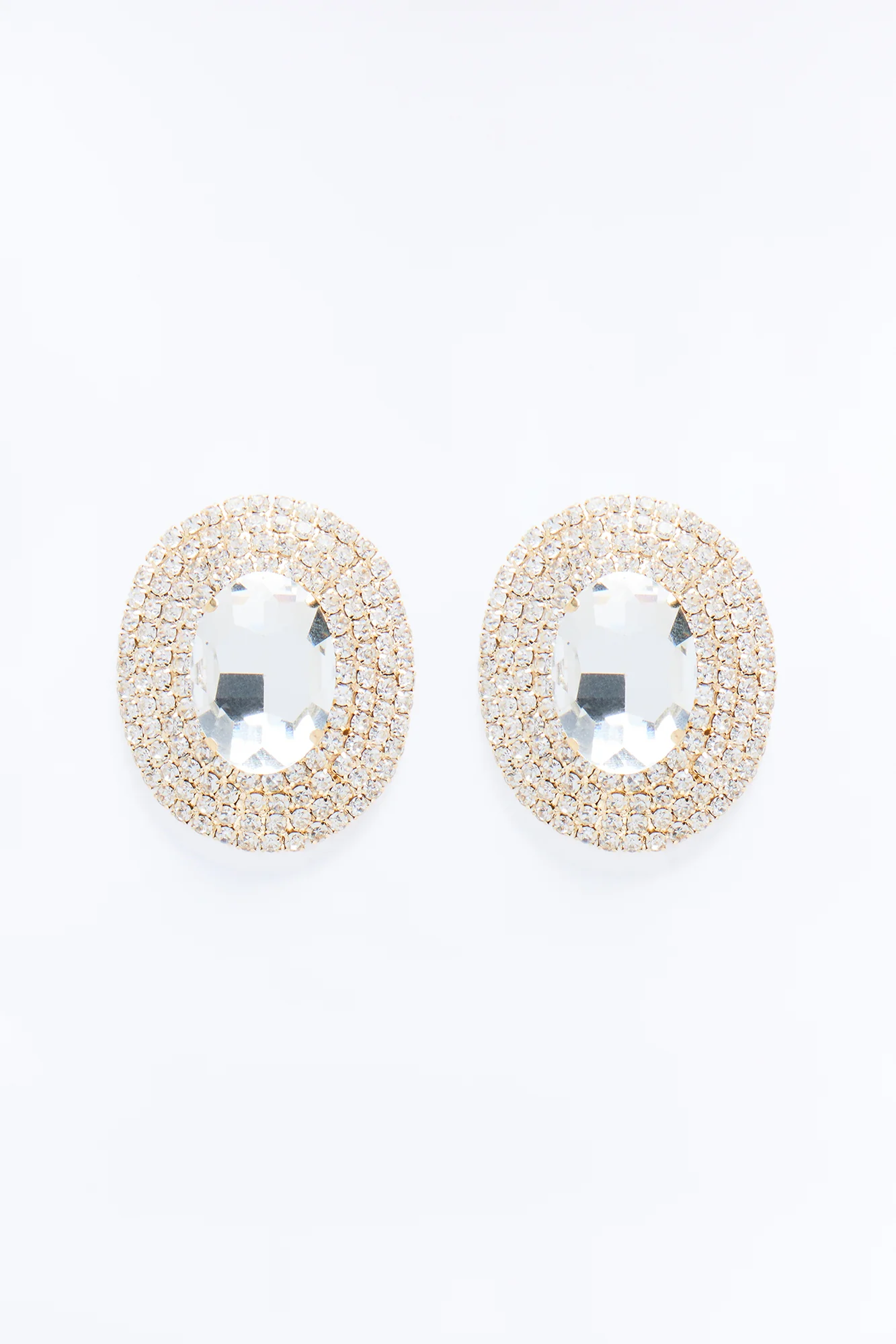 Lure You In Rhinestone Earrings - Silver