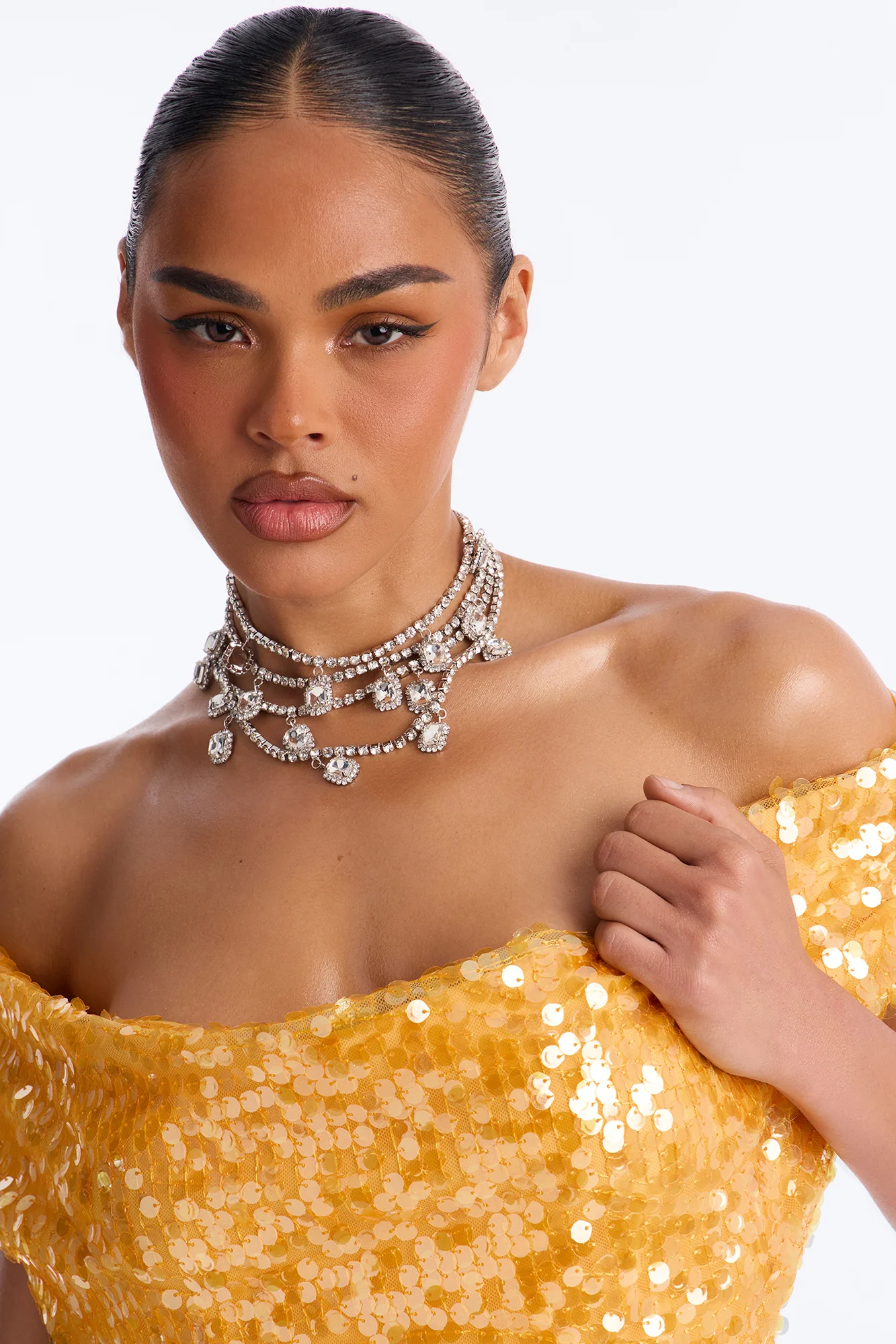Lux Layers Necklace - Silver - Image 2