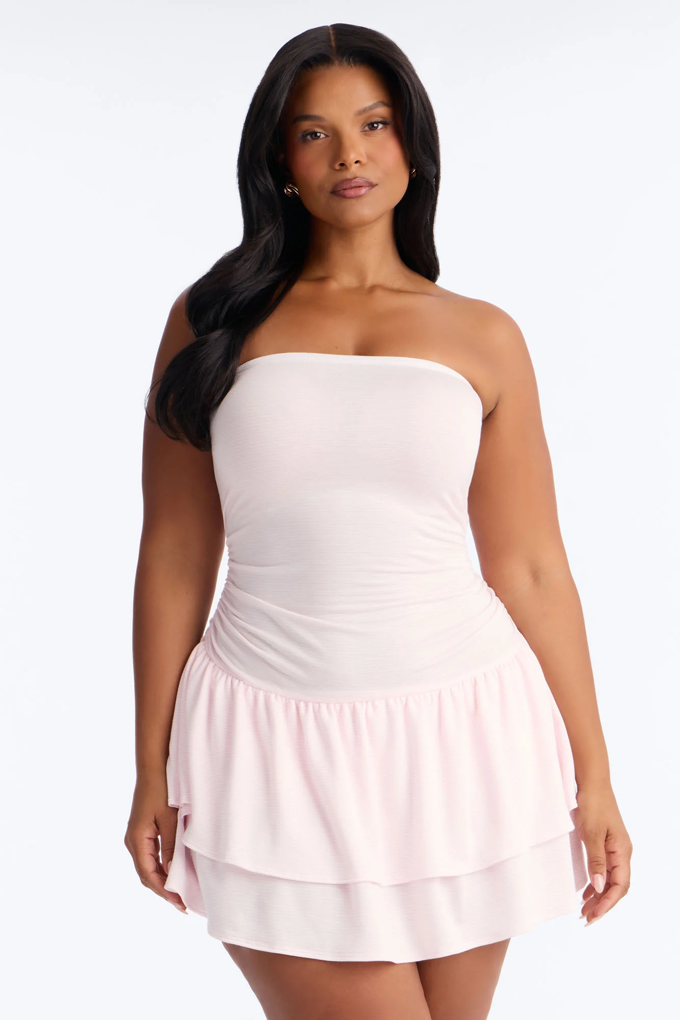 Lyanna Striped Strapless Micro Mini Dress - Pink/combo - Image 6