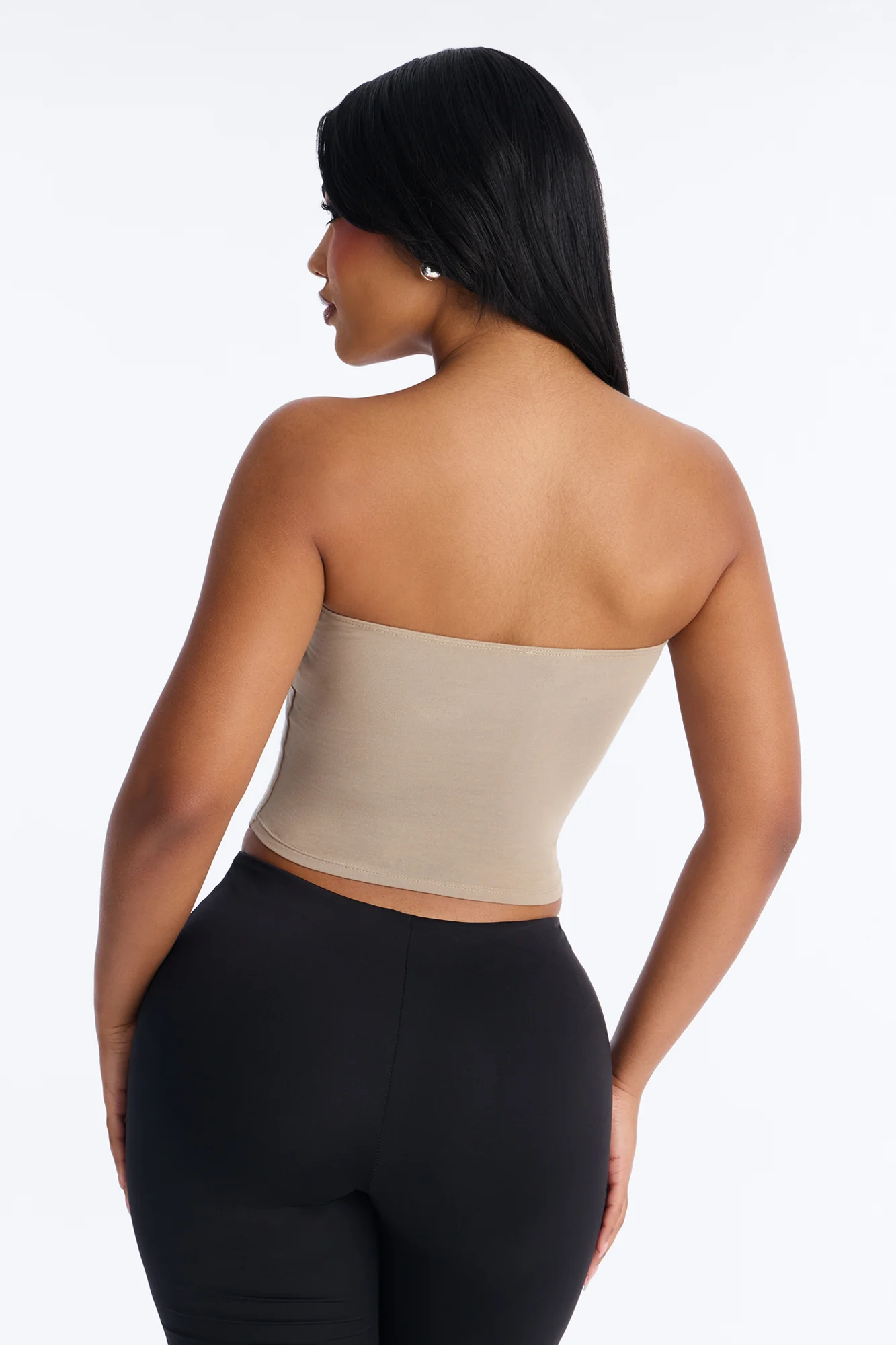 Lyla Double Lined Tube Top - Olive - Image 4