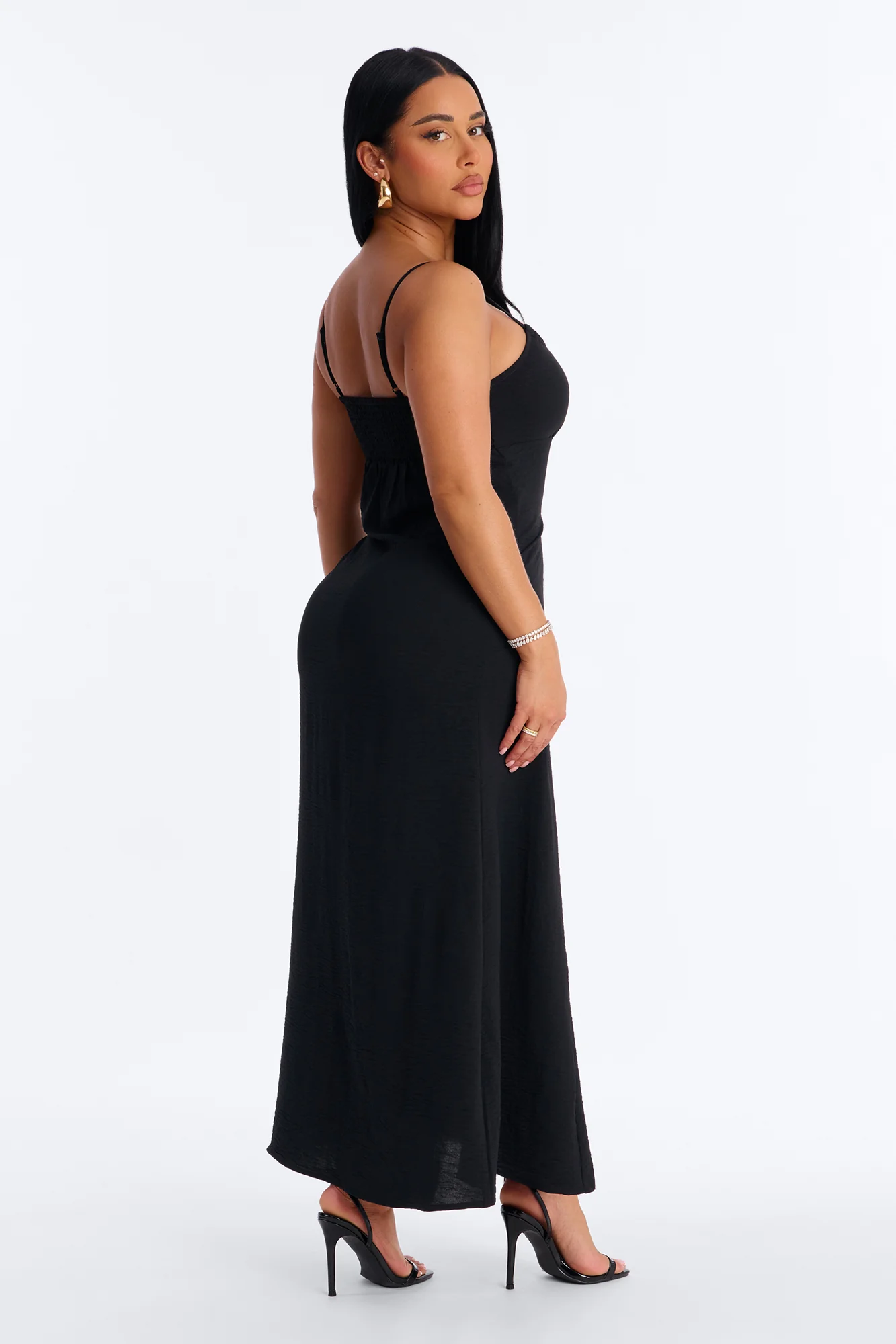 Lysandra Sleeveless Airflow Maxi Dress - Black - Image 4