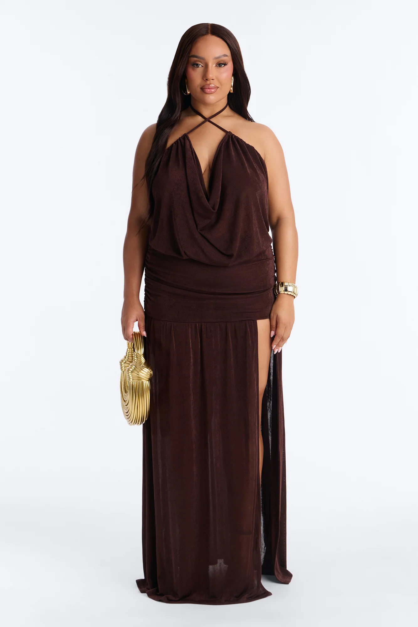 Main Character Maxi Dress - Chocolate - Image 5