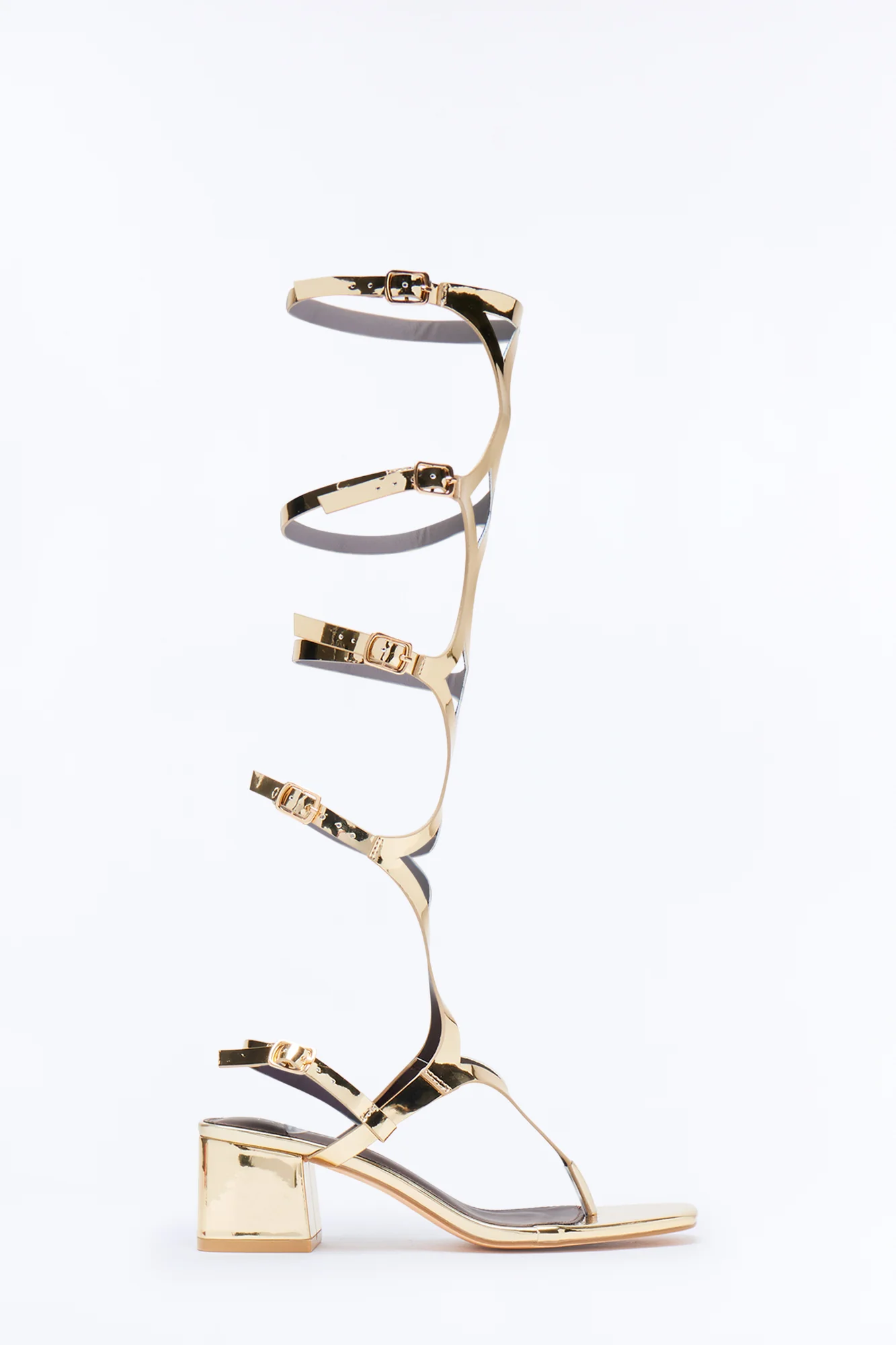 Maisha Gladiator Thong Heels - Gold - Image 2