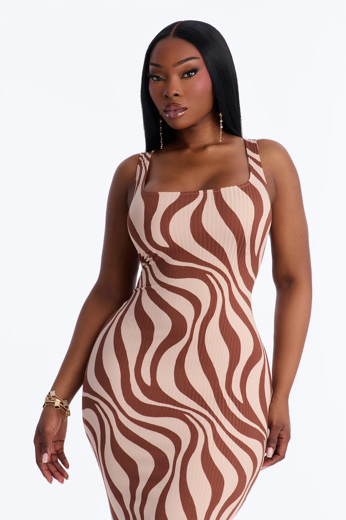 Maisie Maxi Dress - Brown/combo - Image 6