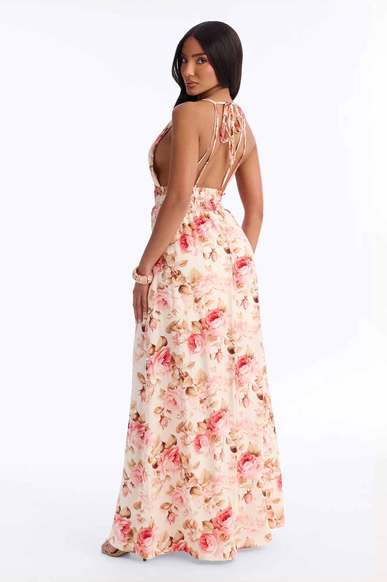 Maisie Smocked Maxi Dress - Pink/combo - Image 4