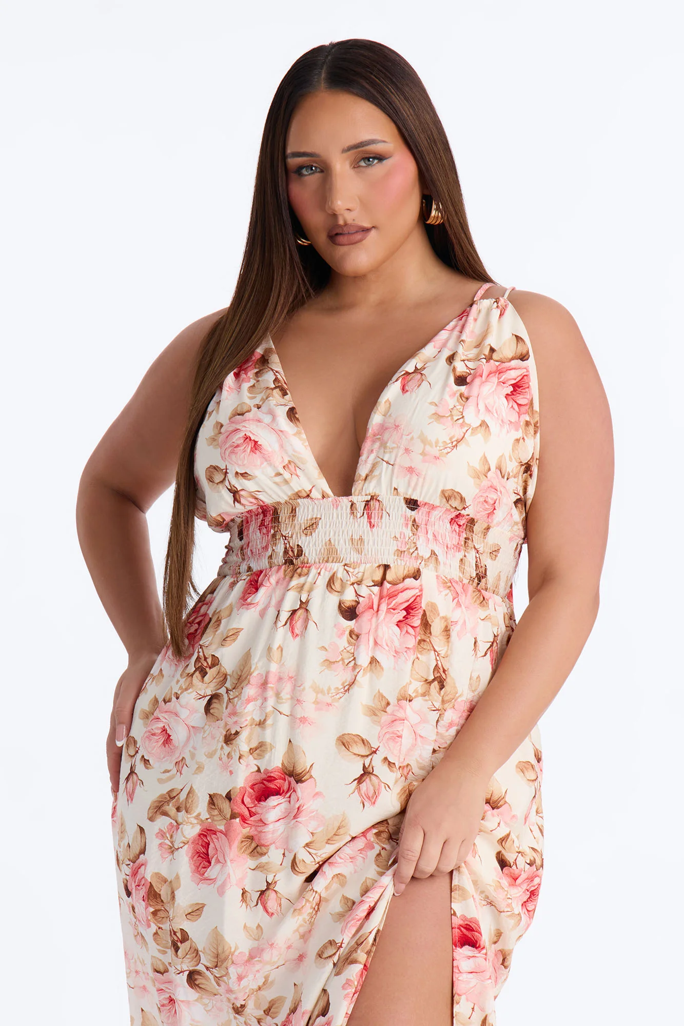 Maisie Smocked Maxi Dress - Pink/combo - Image 7
