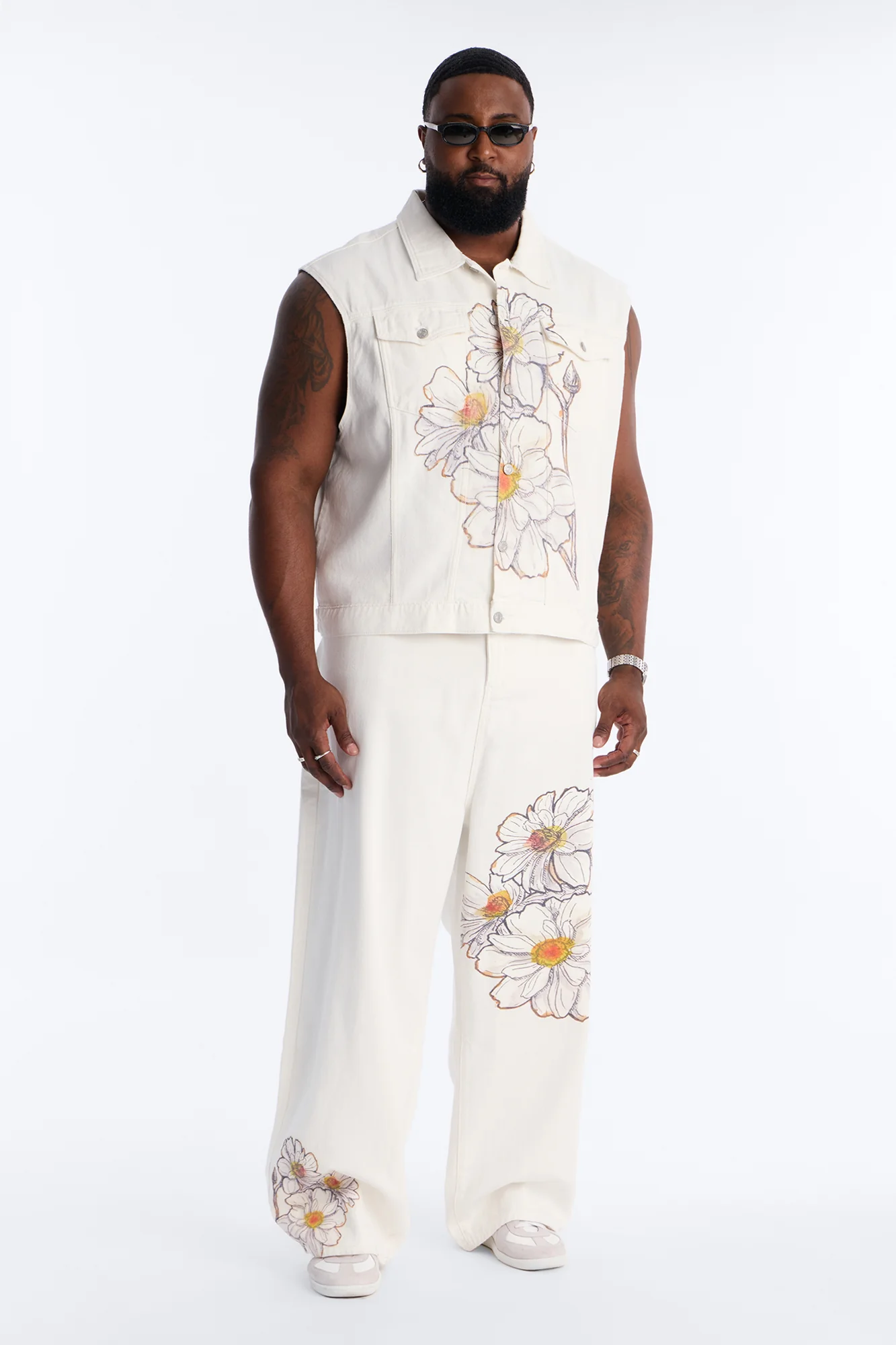 Maison Flora Baggy Jean - White - Image 2