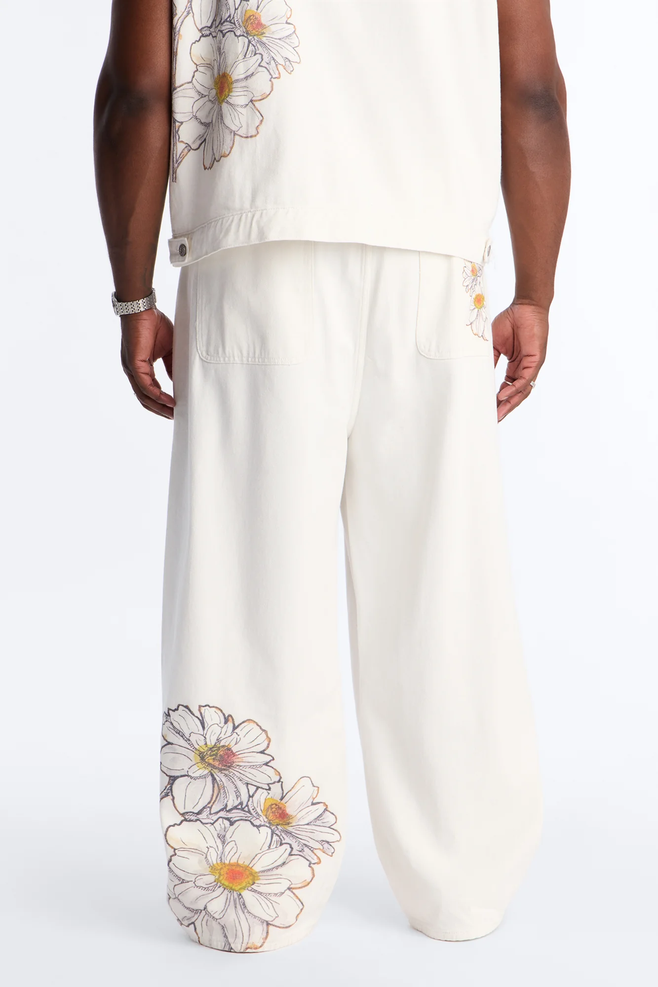 Maison Flora Baggy Jean - White - Image 5