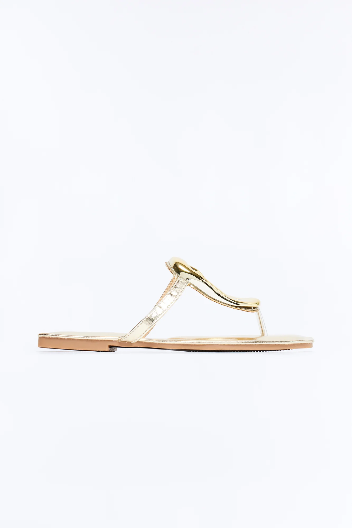 Malaysia Hardware Flip Flops - Gold