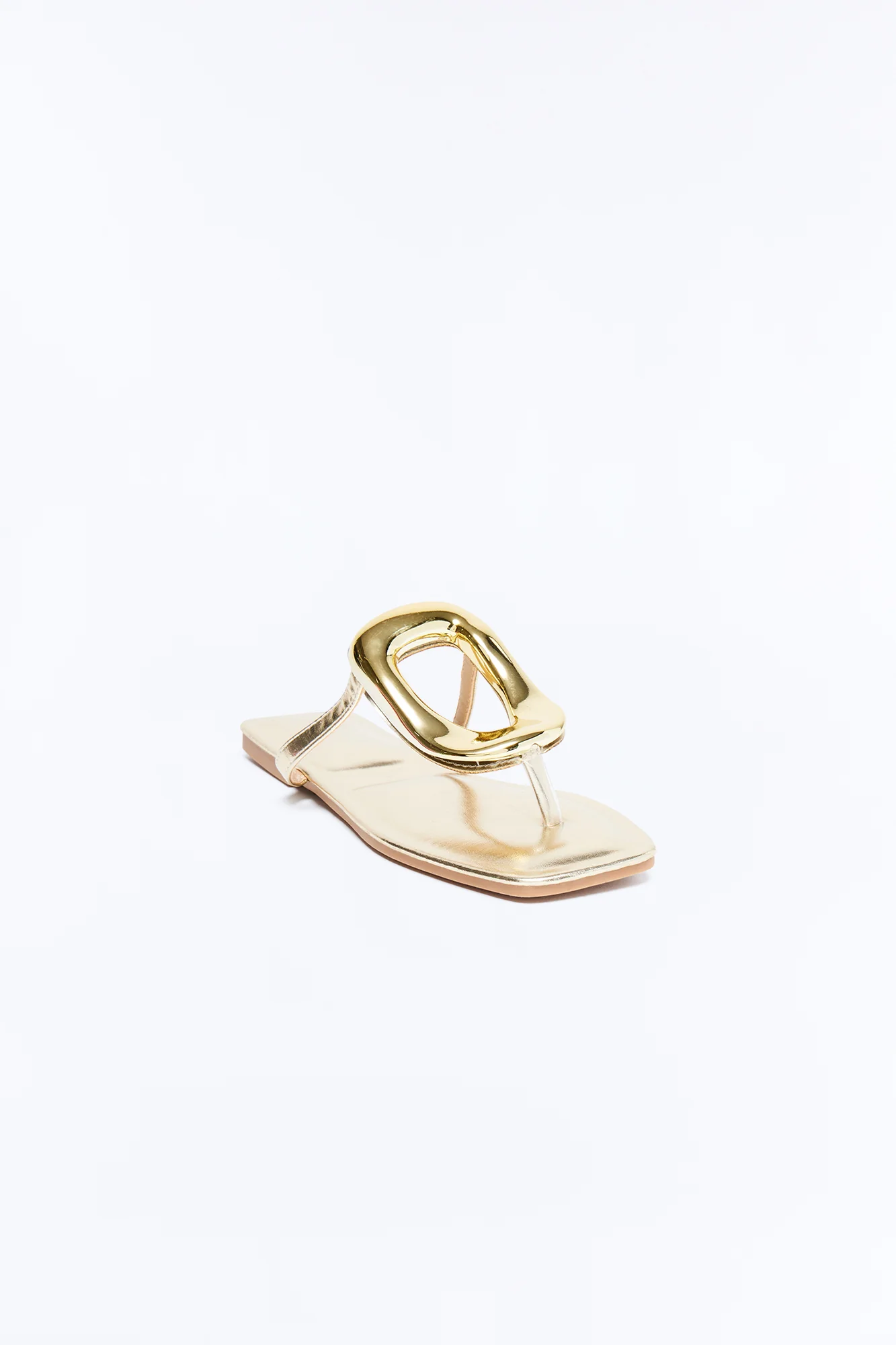 Malaysia Hardware Flip Flops - Gold - Image 2