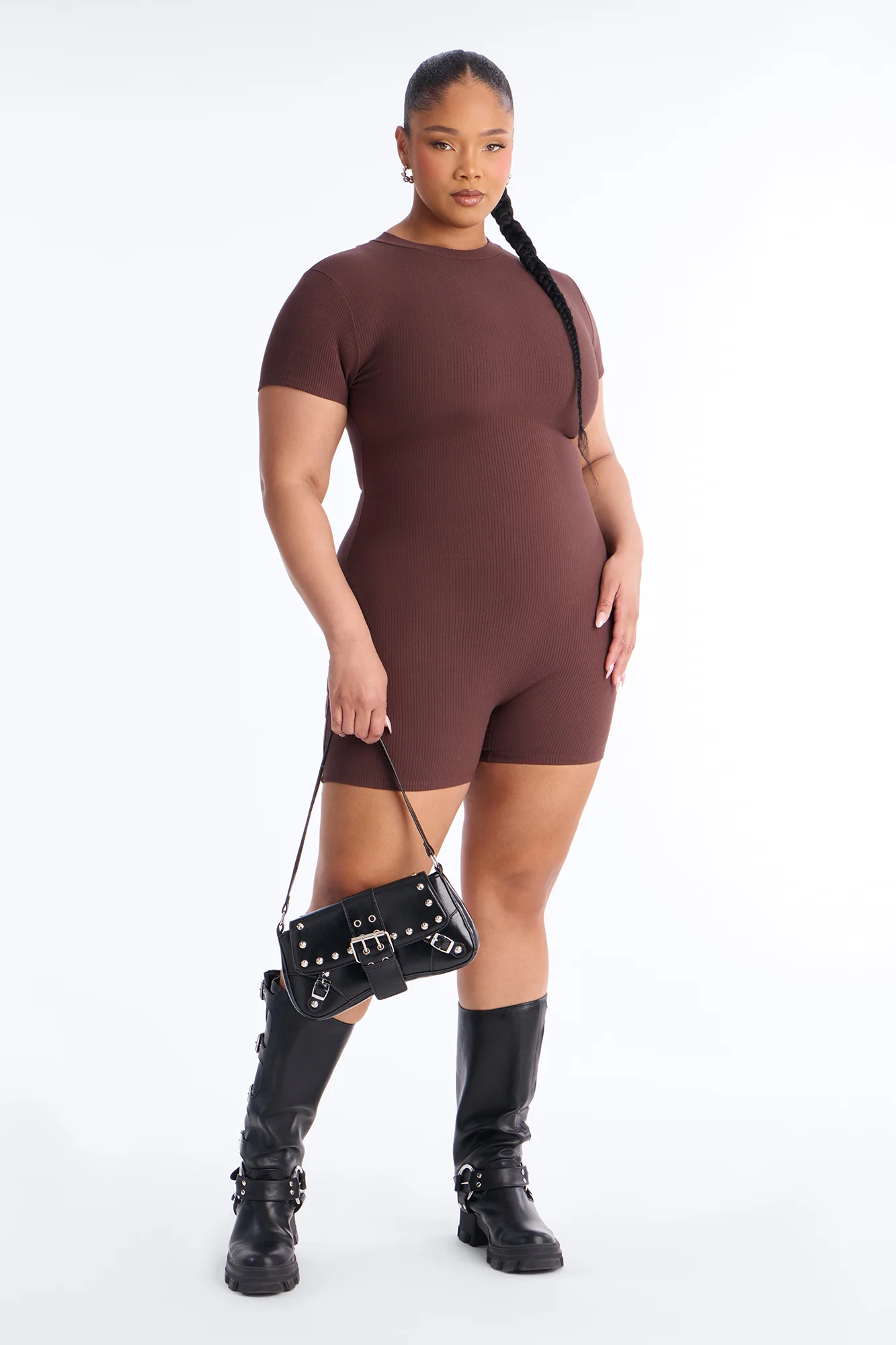 Malia Snatched Romper - Chocolate - Image 5
