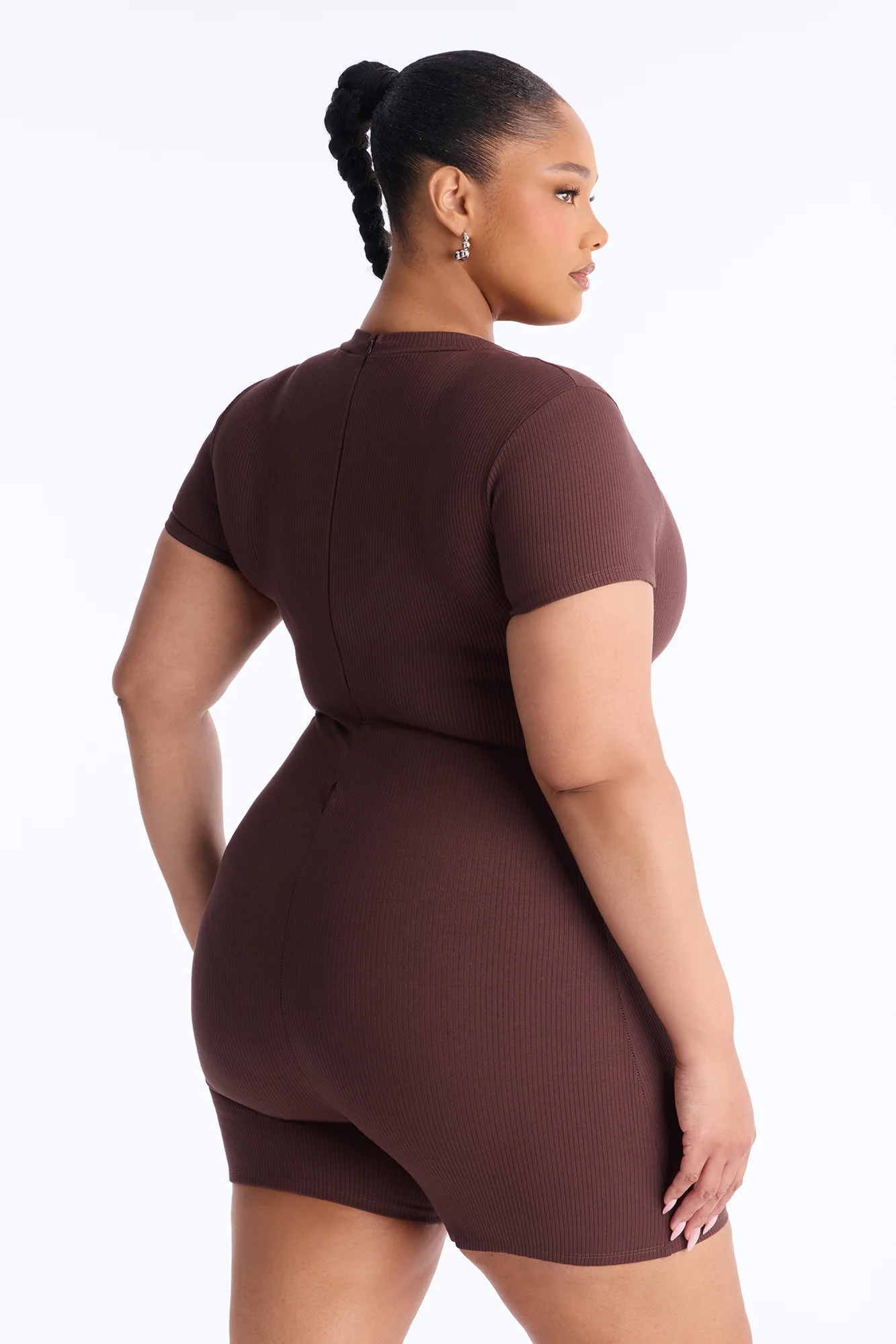 Malia Snatched Romper - Chocolate - Image 7