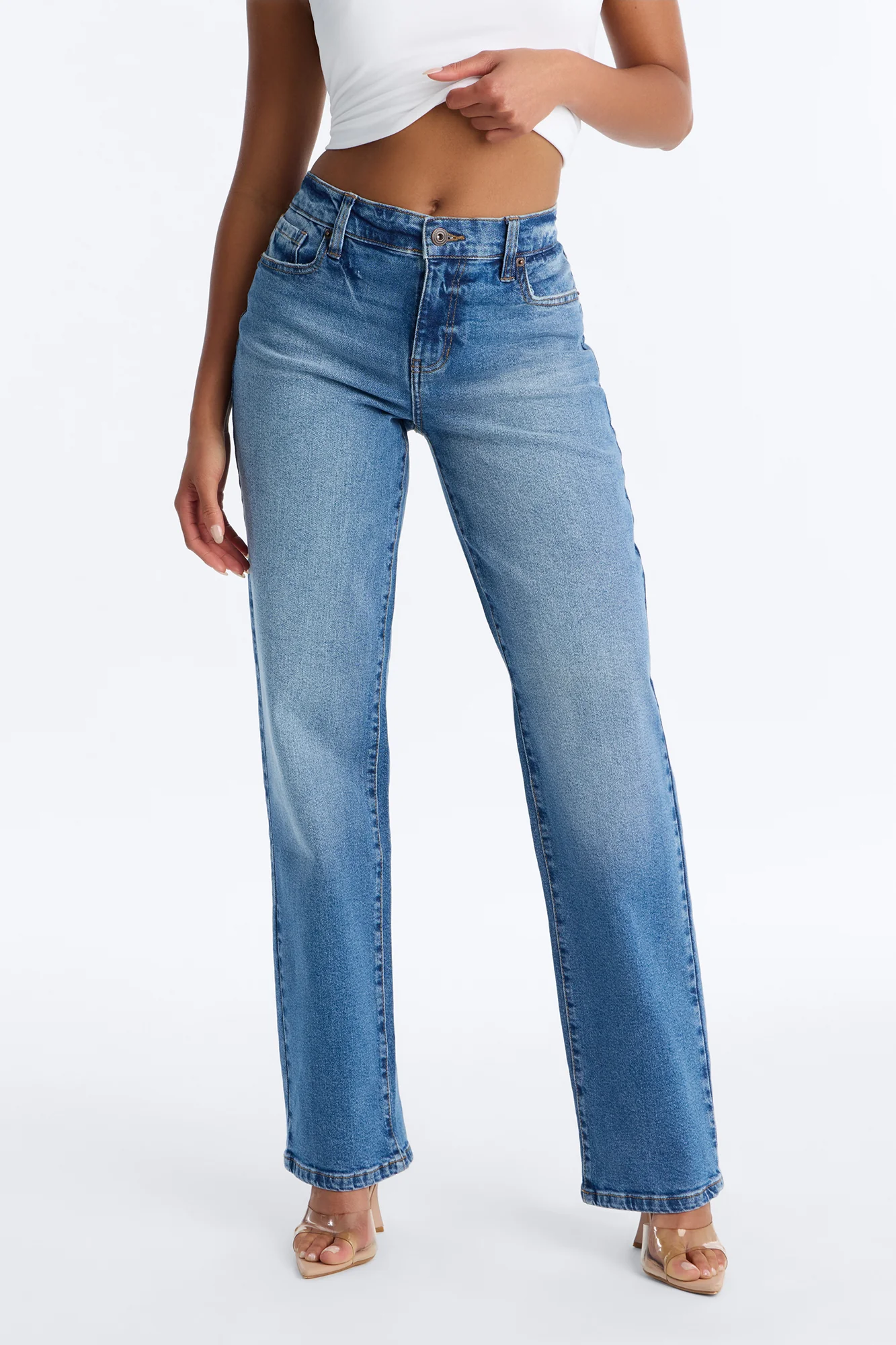 Mar Vista Stretch Straight Leg Jeans - Medium Wash