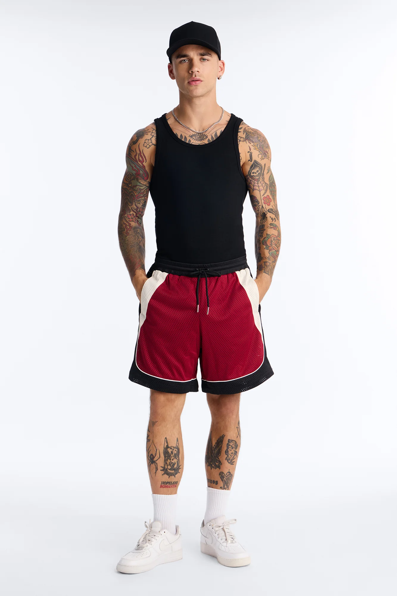 Marcello Relaxed Mesh Short - Red/combo - Image 2