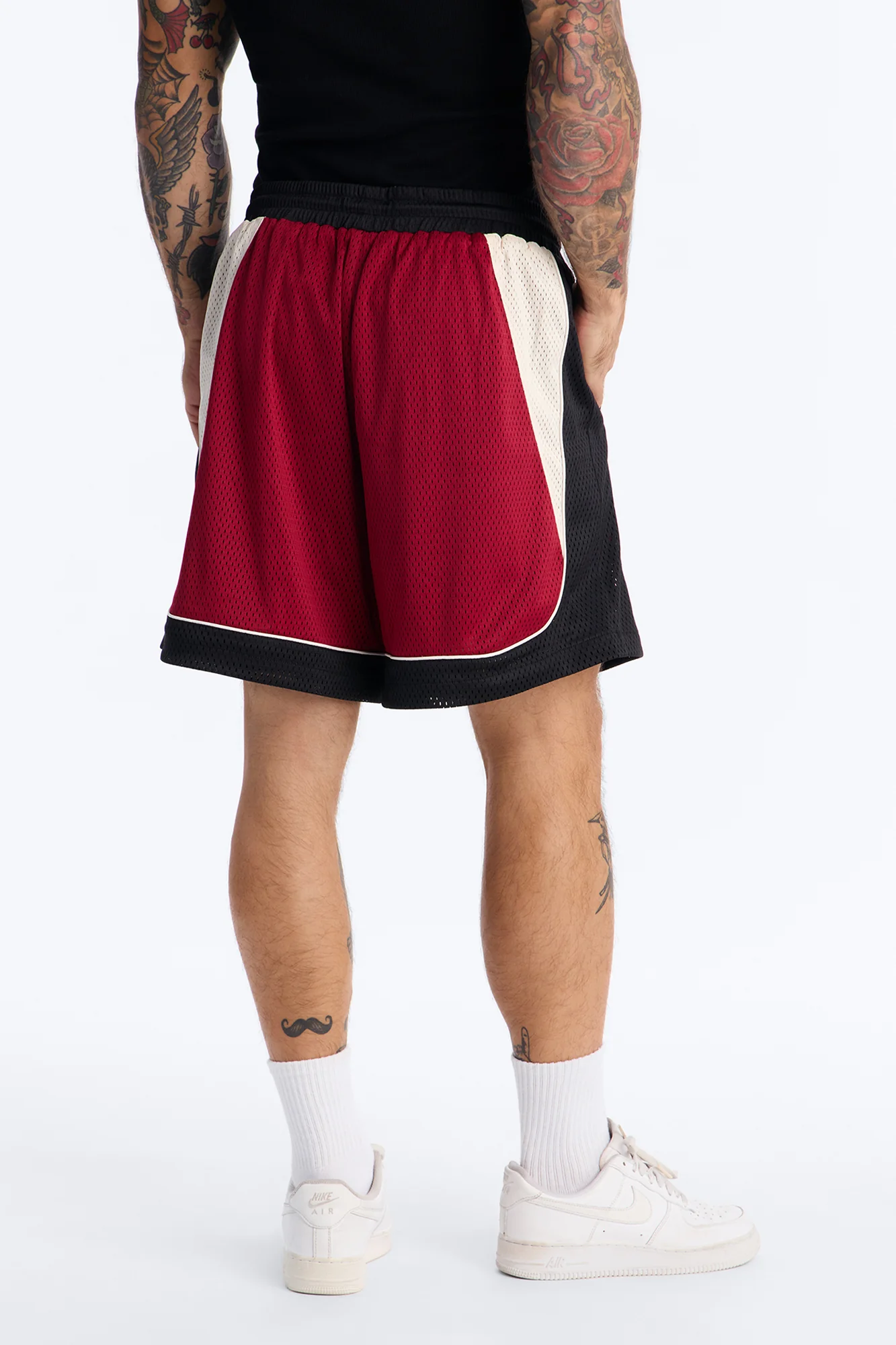 Marcello Relaxed Mesh Short - Red/combo - Image 4