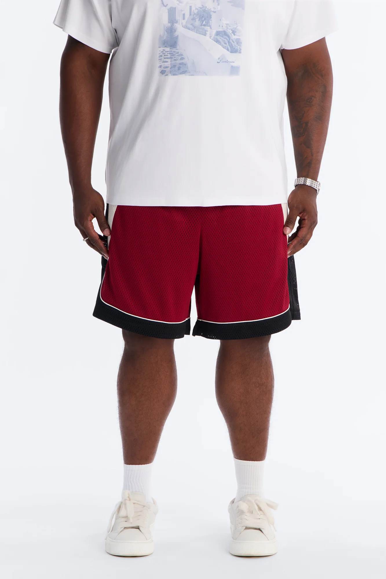 Marcello Relaxed Mesh Short - Red/combo - Image 5