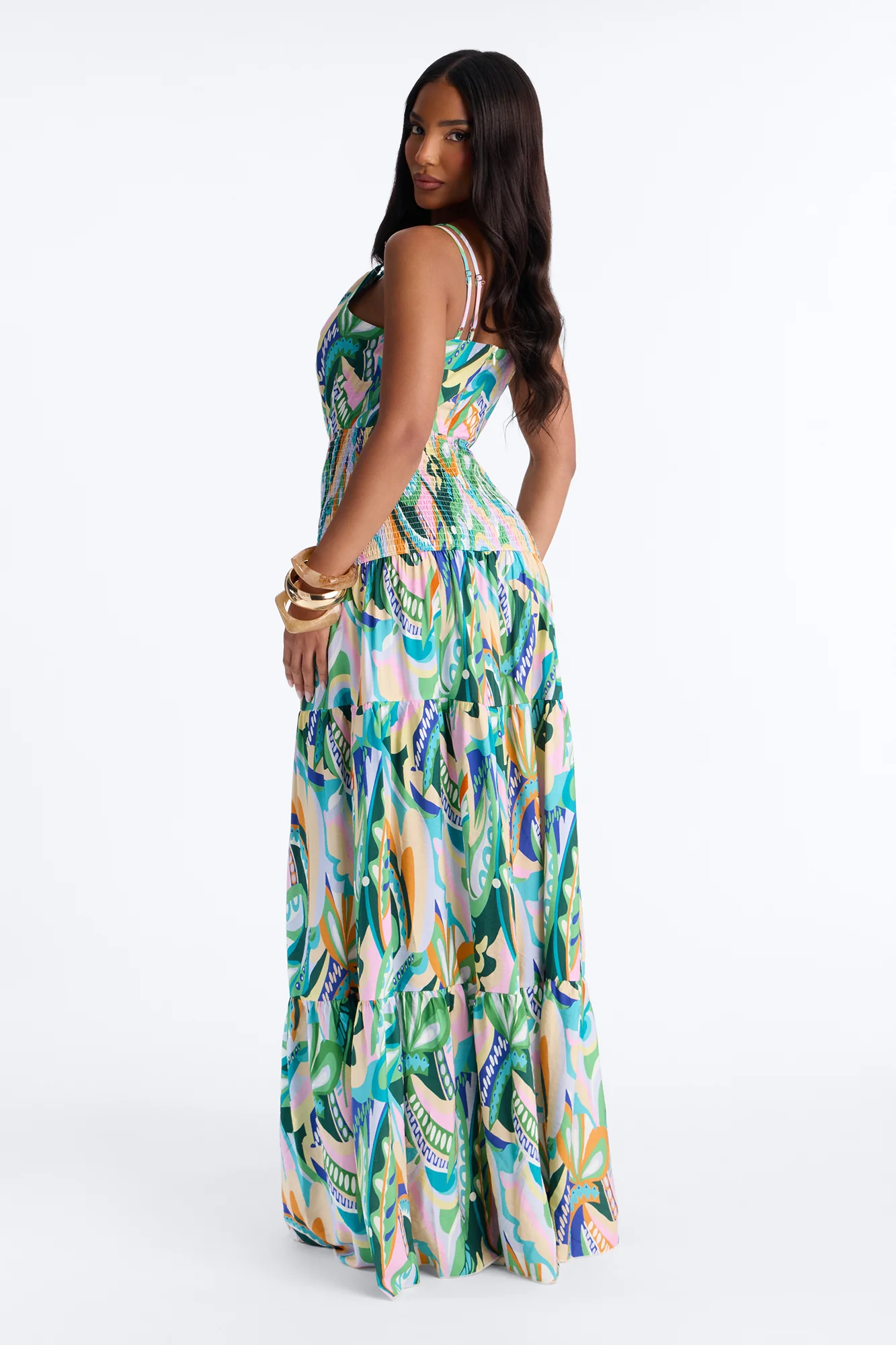 Mari Tiered Wide Leg Jumpsuit - Multi Color - Image 4