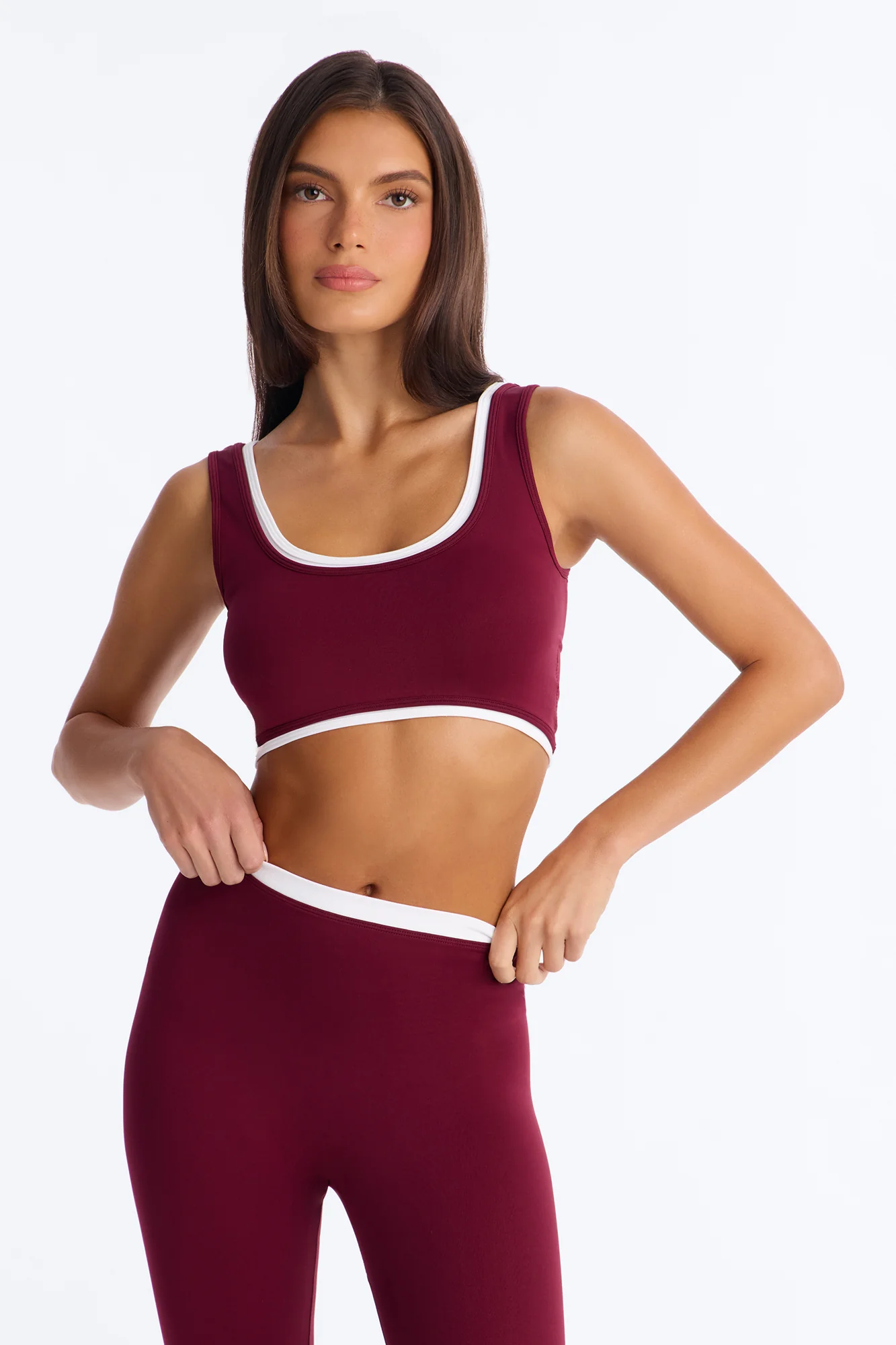 Marielle Sports Bra Legging Set - Burgundy/combo - Image 2