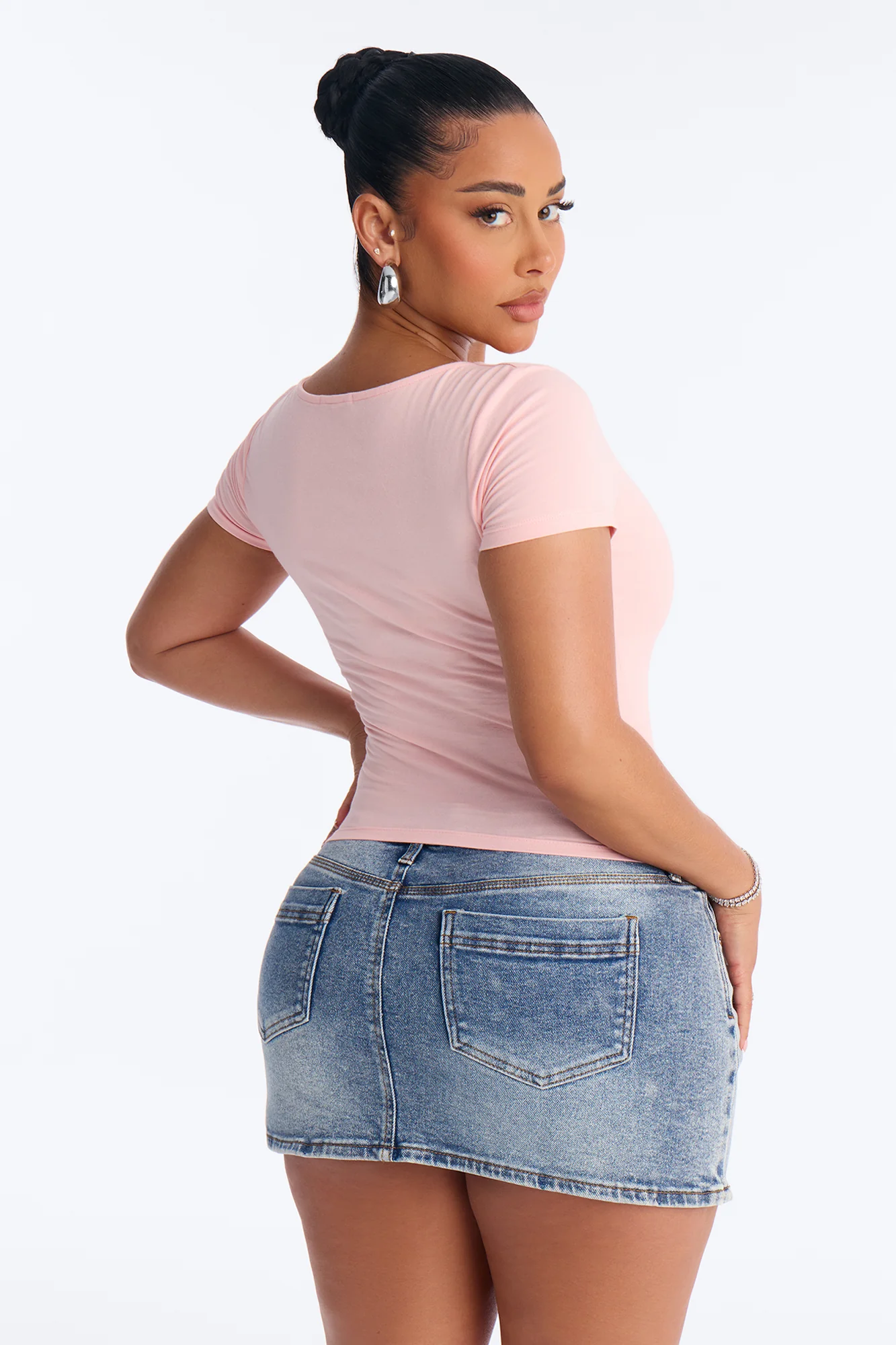 Marissa Double Lined Basic Top - Pink - Image 4