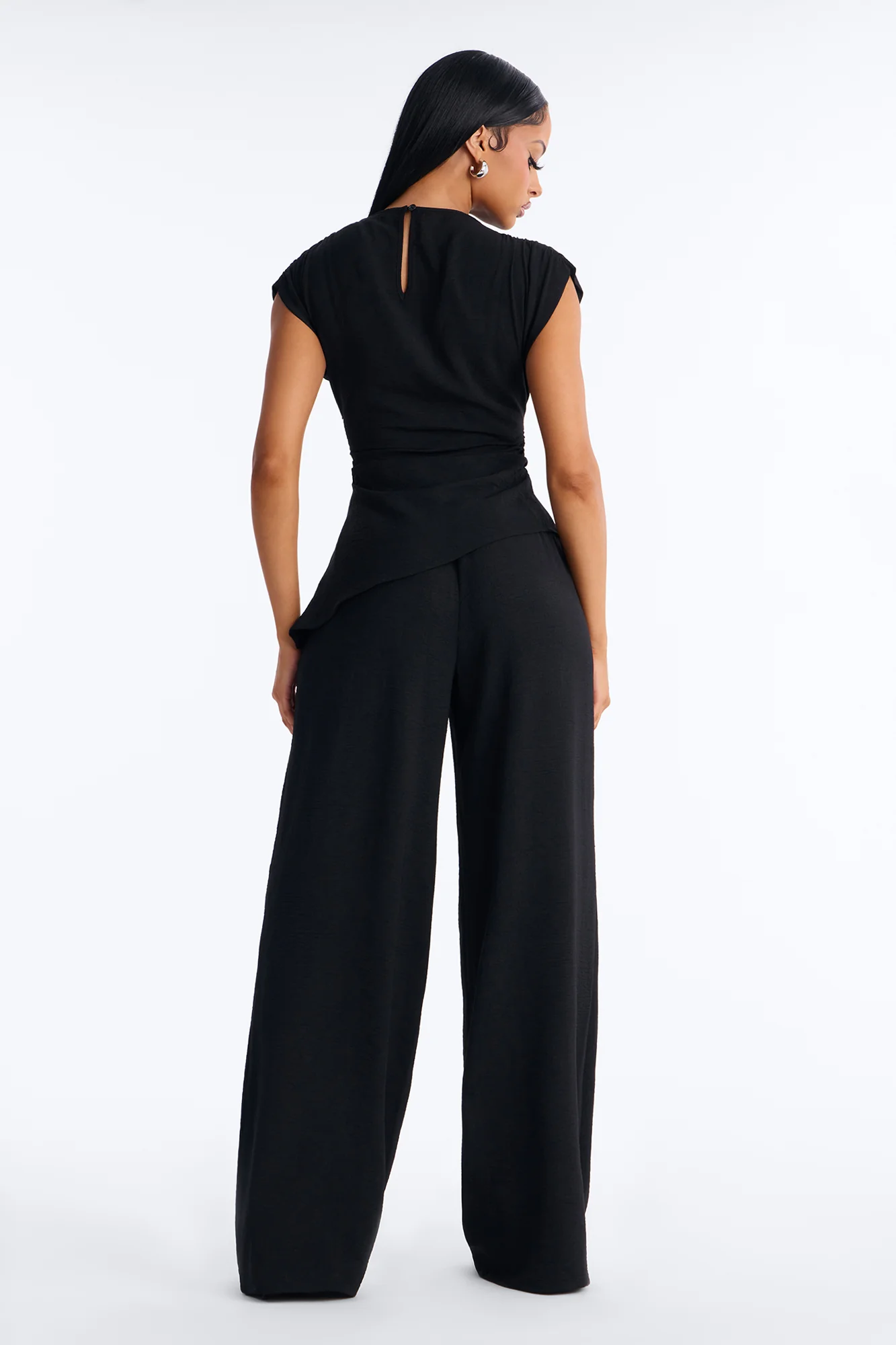 Marissa Ruched Pant Set - Black - Image 4