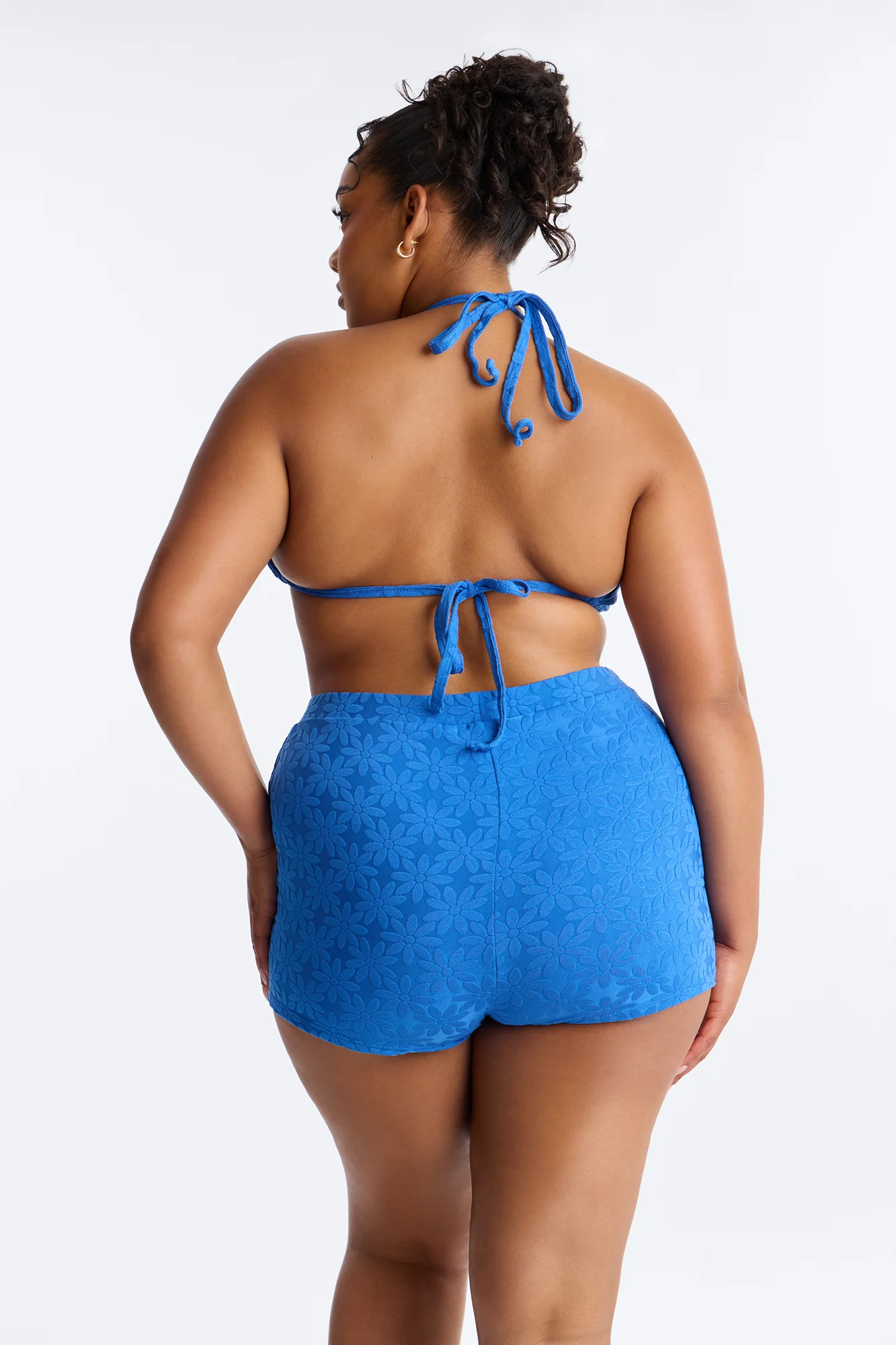 Marla Terry Cloth 2 Piece Boyshort Bikini Set - Blue - Image 6