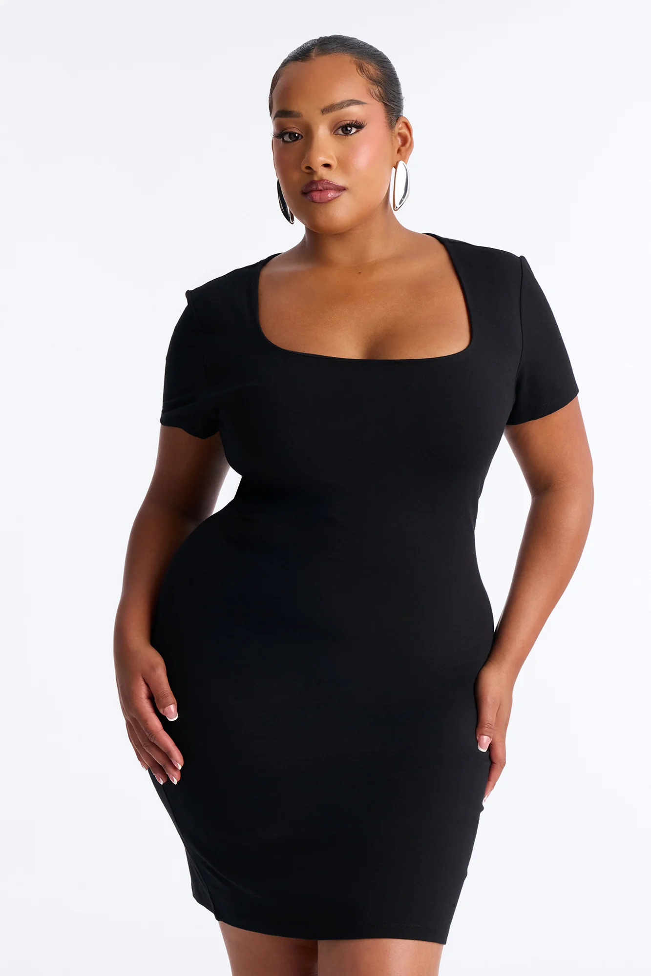 Marlee Double Lined Mini Dress - Black - Image 4