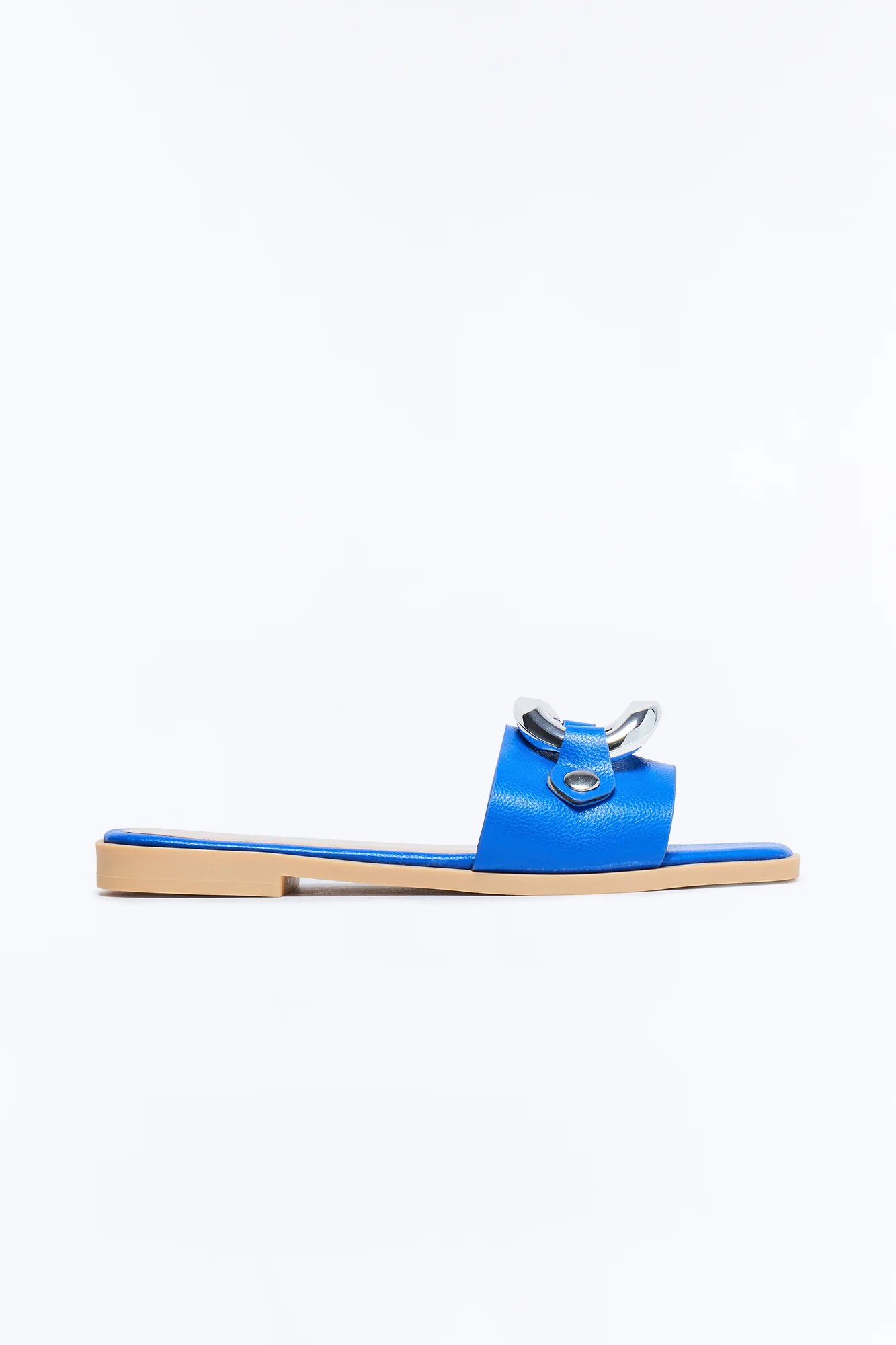 Marlia Hardware Slip On Sandals - Royal