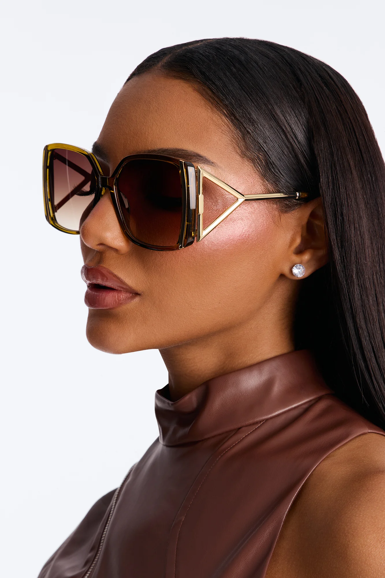 Martini Time Square Sunglasses - Olive - Image 2