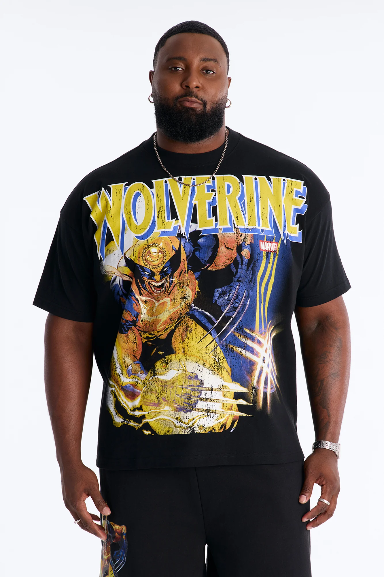 Marvel Wolverine Heavy Weight Boxy Short Sleeve Tee - Black - Image 4