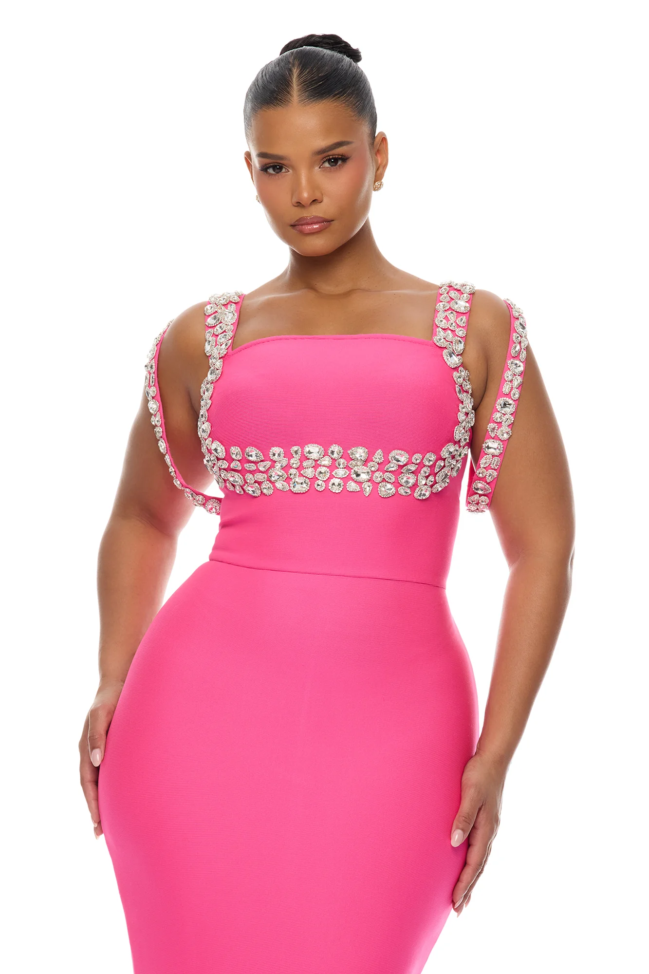 Masie Bandage Gown - Hot Pink - Image 6