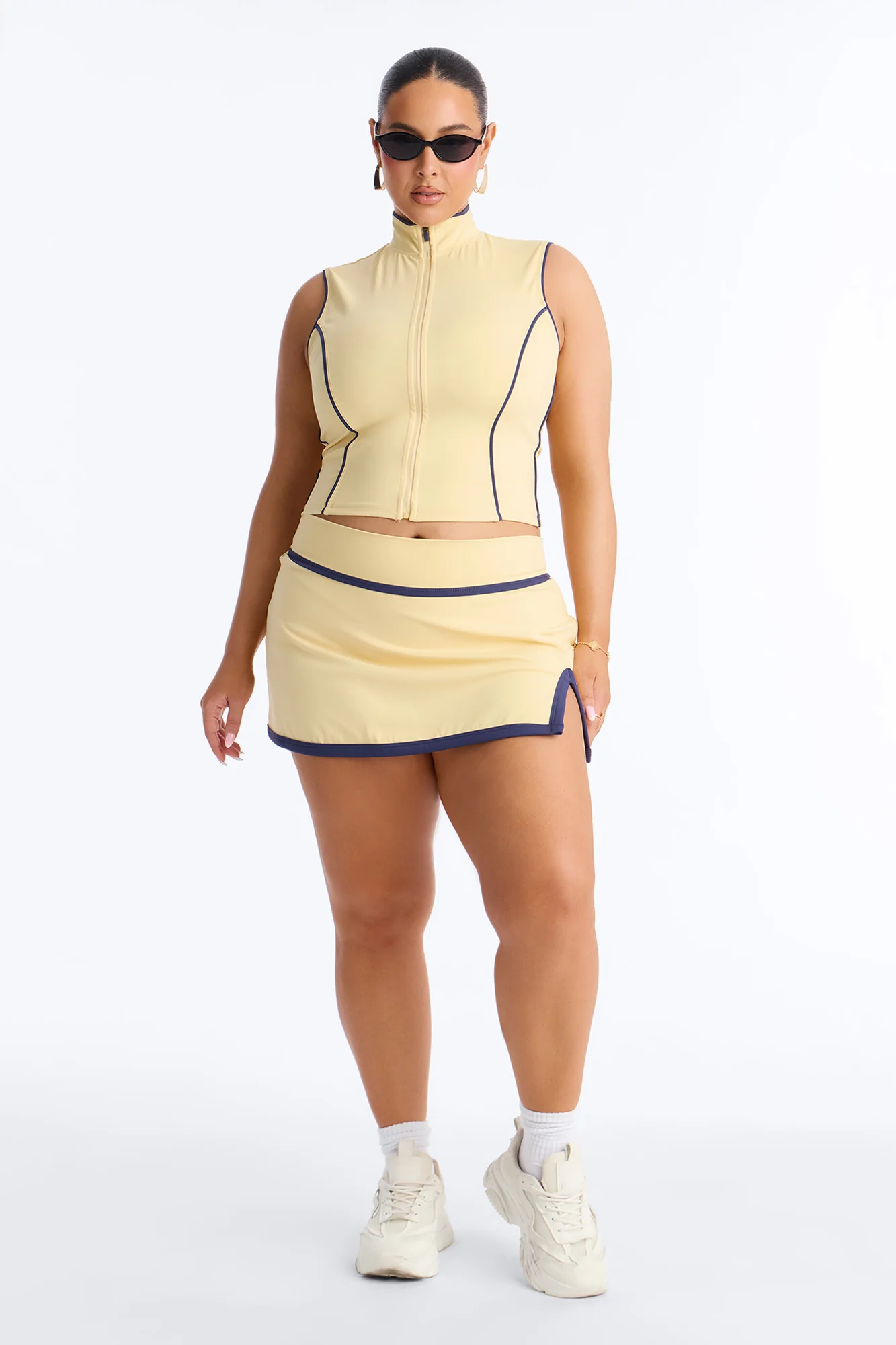 Match Point Mini Skirt Set - Yellow - Image 5