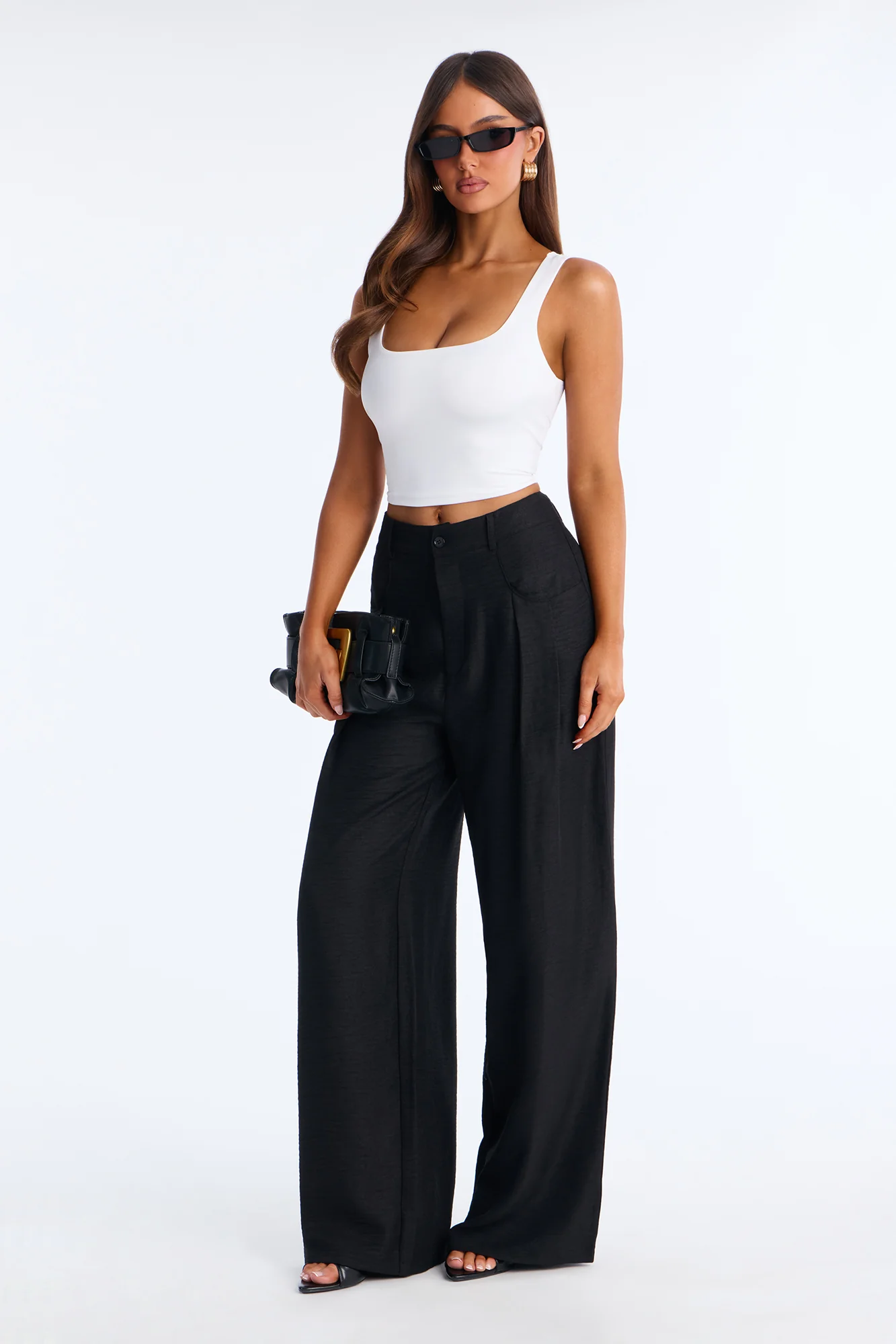 Matson Wide Leg Trouser - Black
