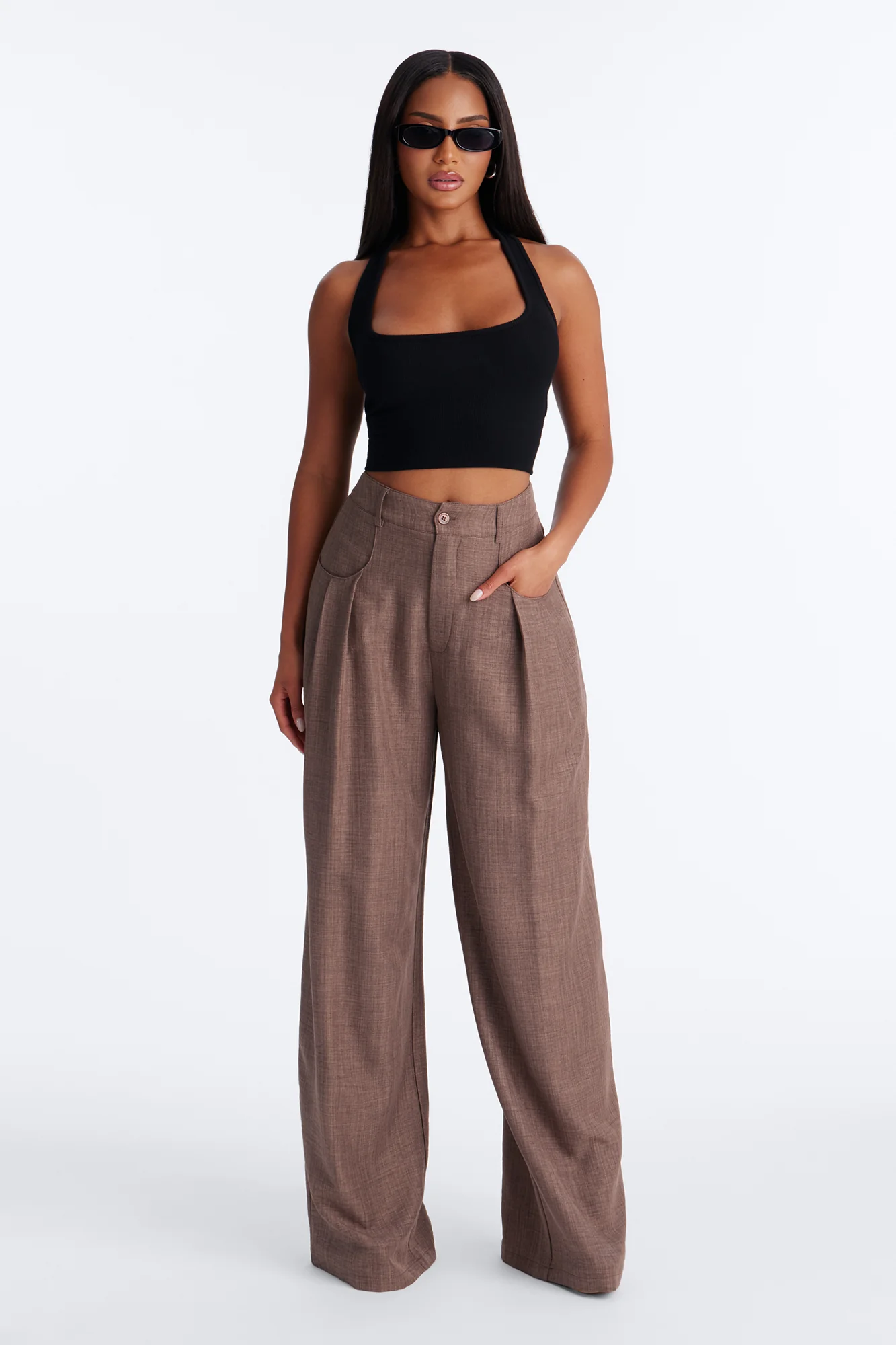 Matson Wide Leg Trouser - Caffe