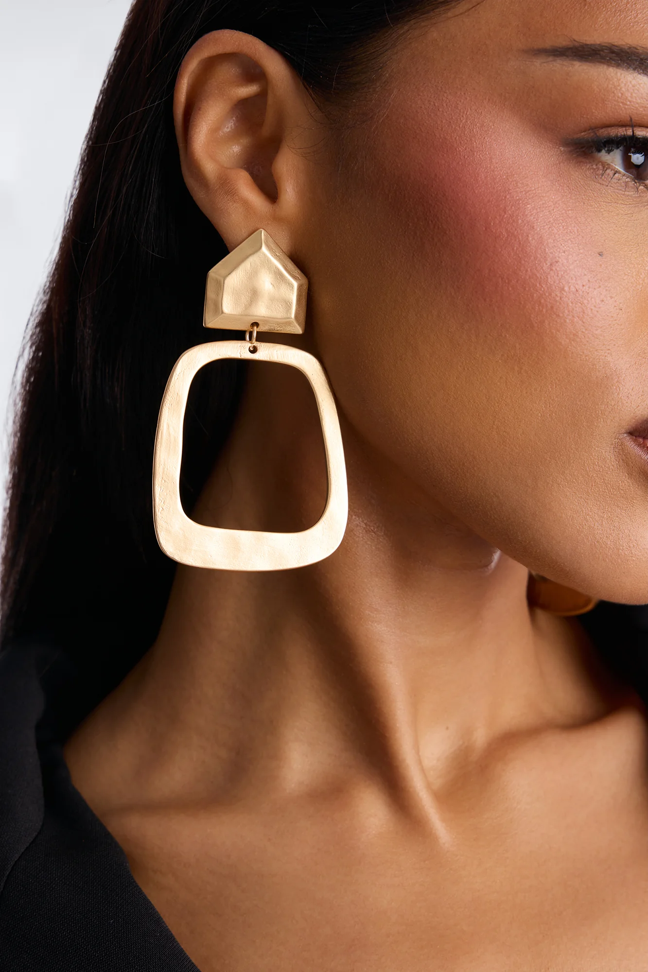 Matte Luxe Drop Earrings - Gold