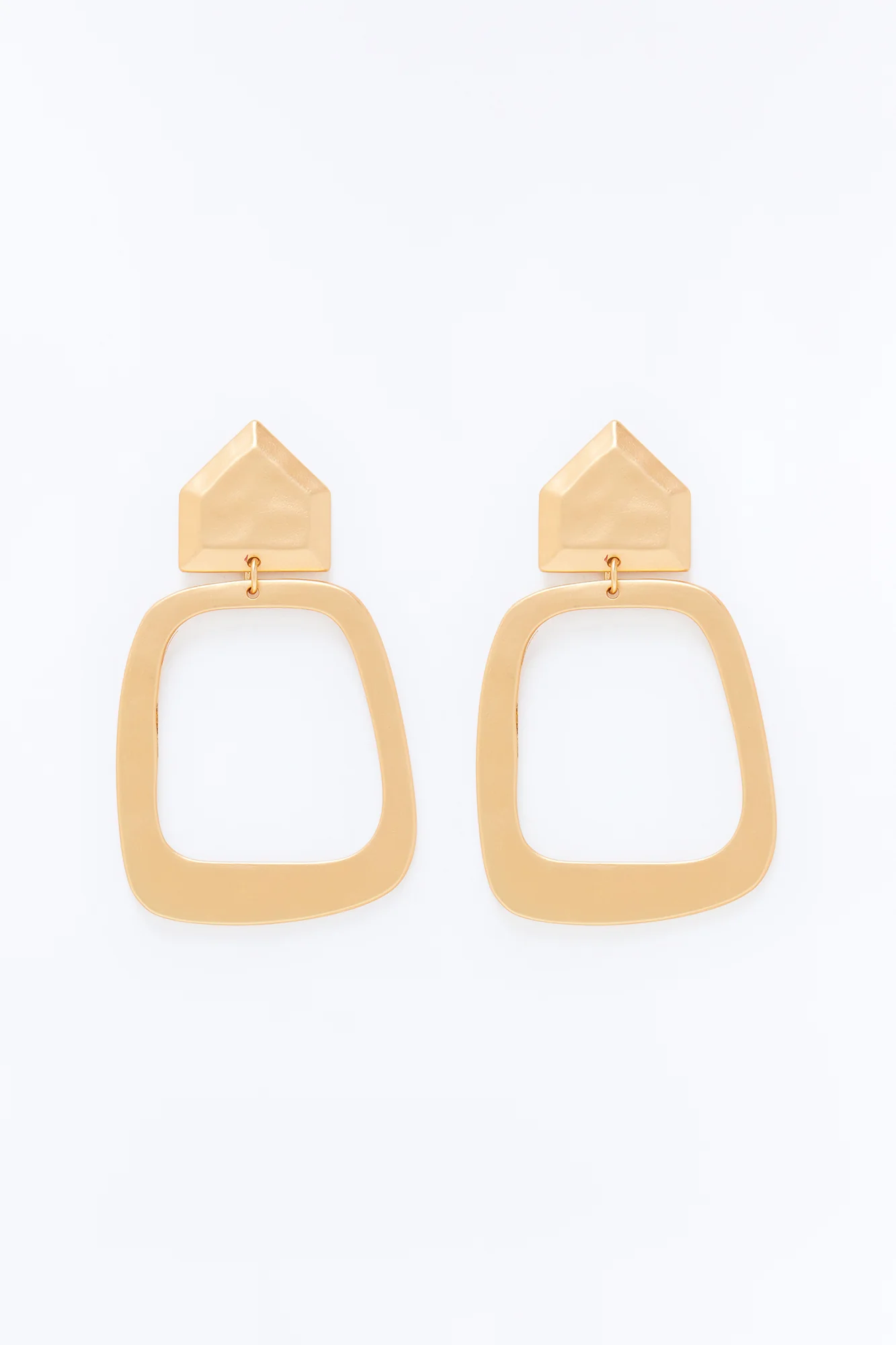 Matte Luxe Drop Earrings - Gold - Image 3