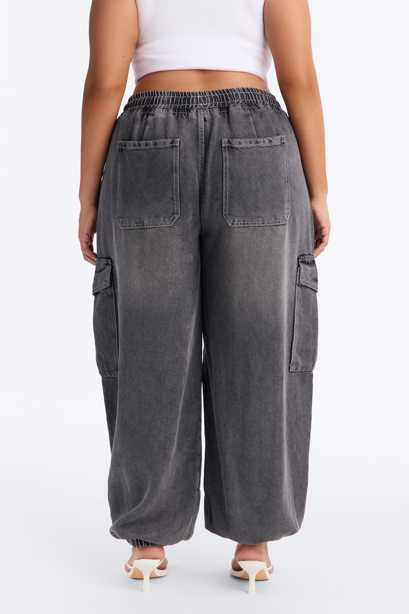 Maui Baggy Cargo Jogger Jeans - Dark Grey - Image 7