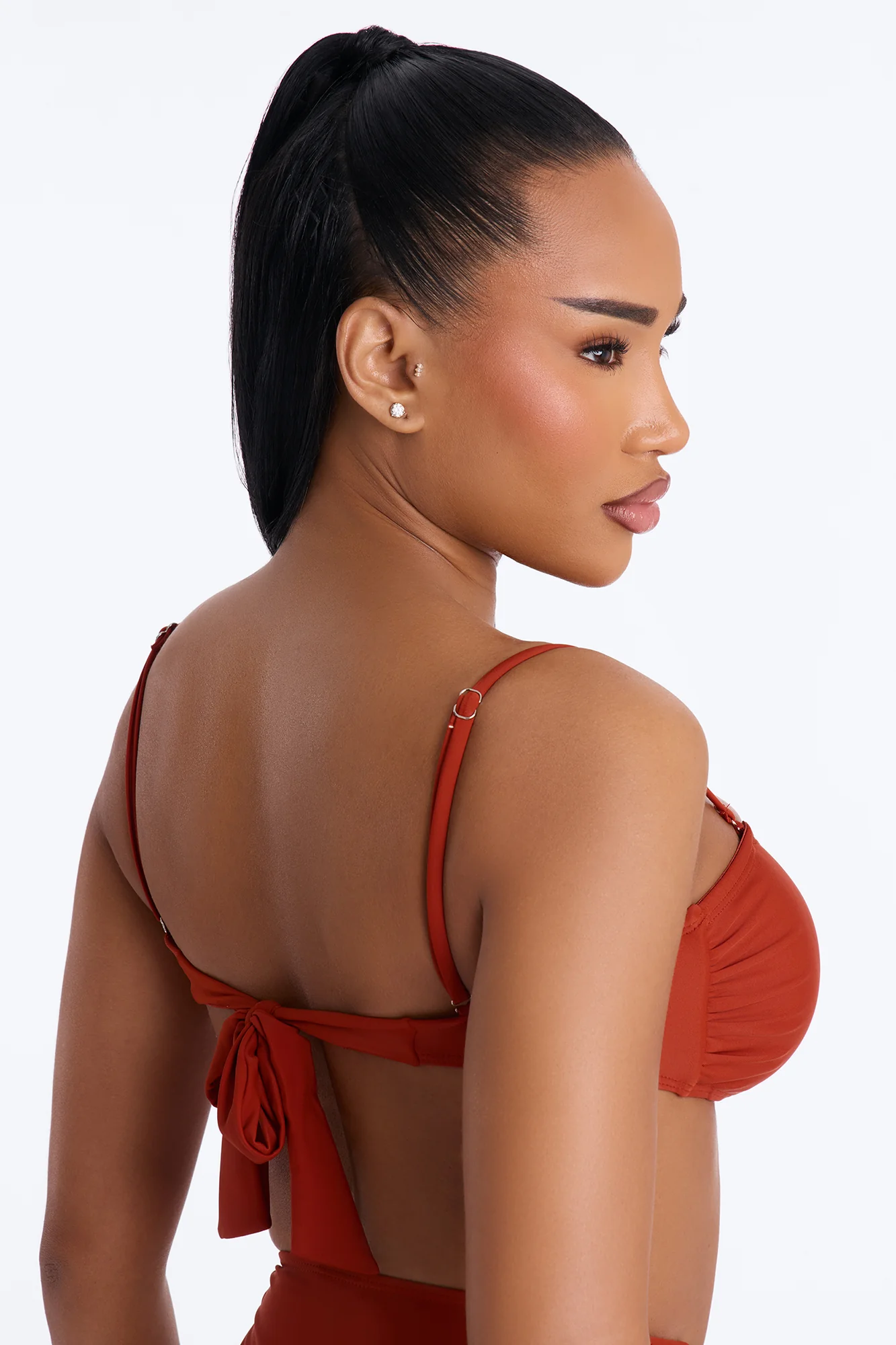 Maui Mix And Match Bandeau Bikini Top - Rust - Image 3