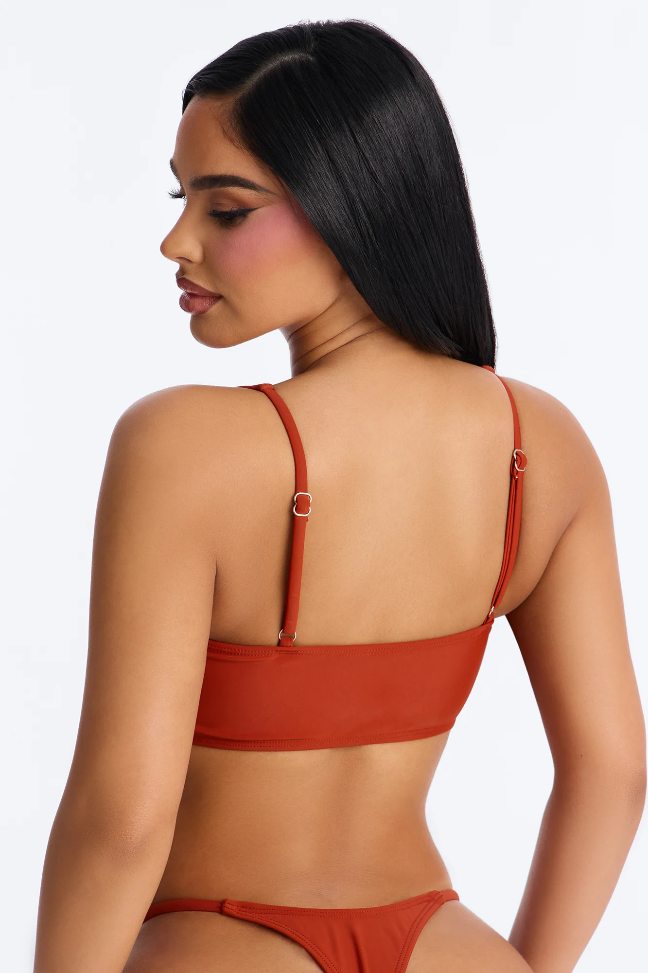 Maui Mix And Match Tank Bikini Top - Rust - Image 3