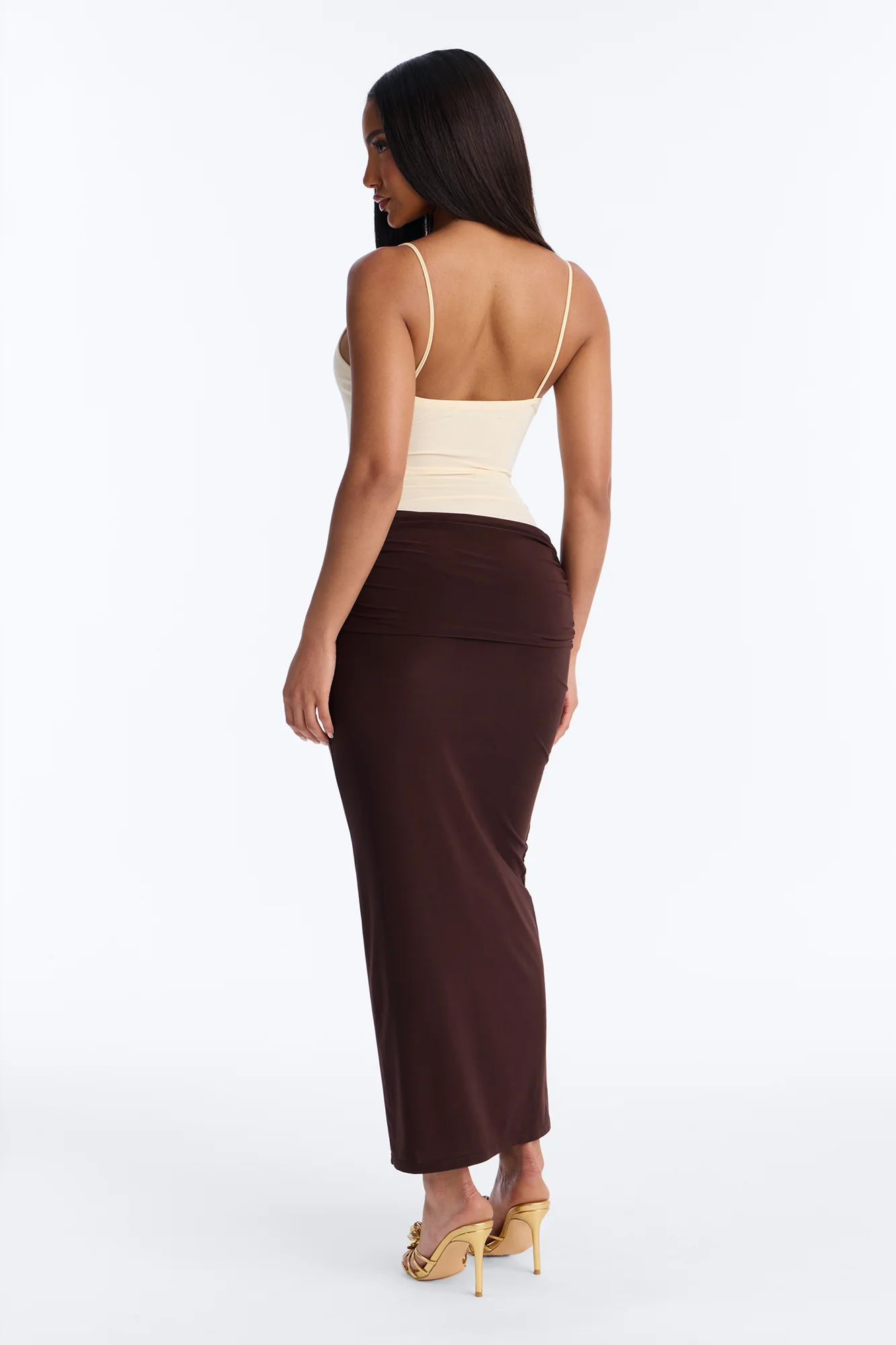 Maura Maxi Skirt Set - Brown/combo - Image 3