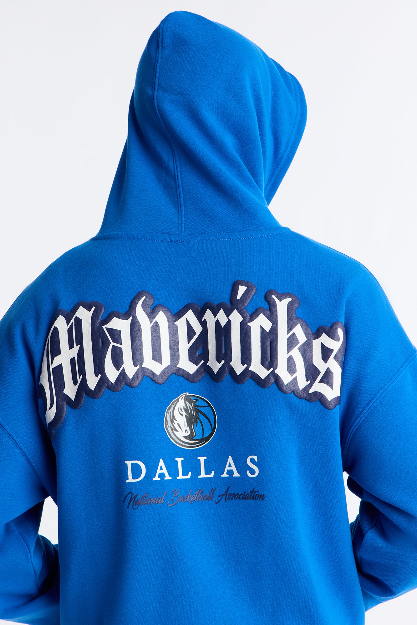 Mavericks Old English Embroidery Hoodie - Blue - Image 4