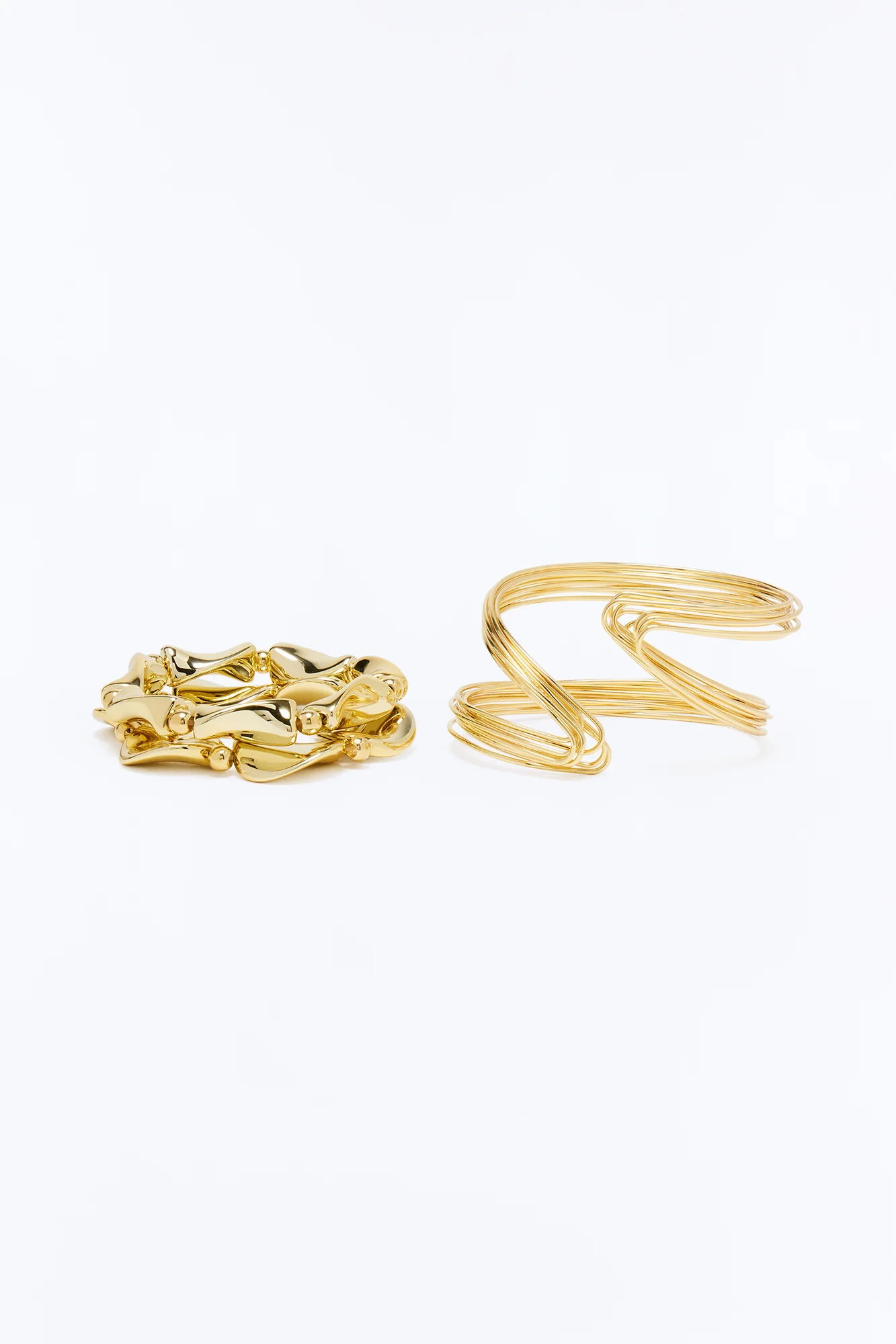 Maya 3 Piece Bracelet Set - Gold - Image 3