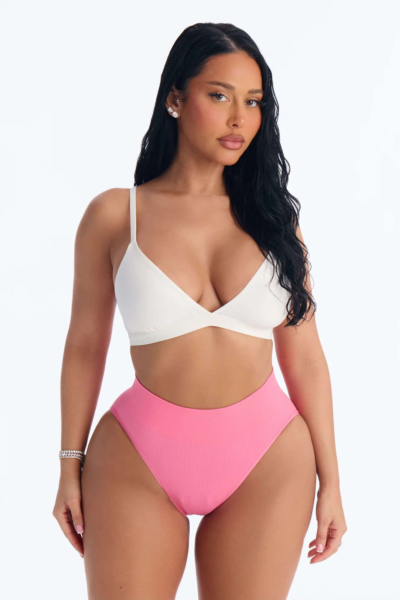 Me And You Seamless Ribbed Brief Panty - Pink - Image 2