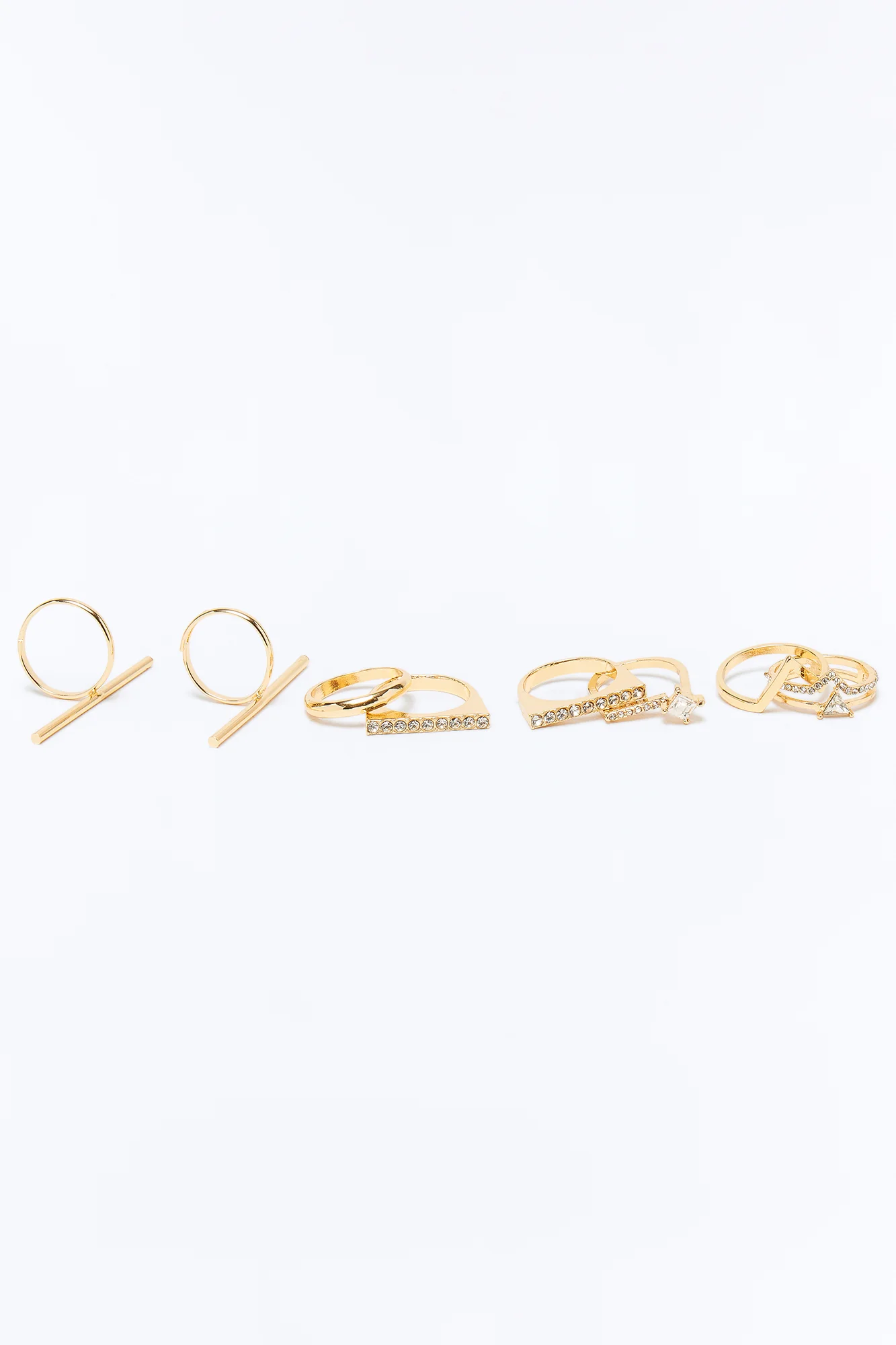 Meet At The Bar 8 Piece Ring Set - Gold - Image 3