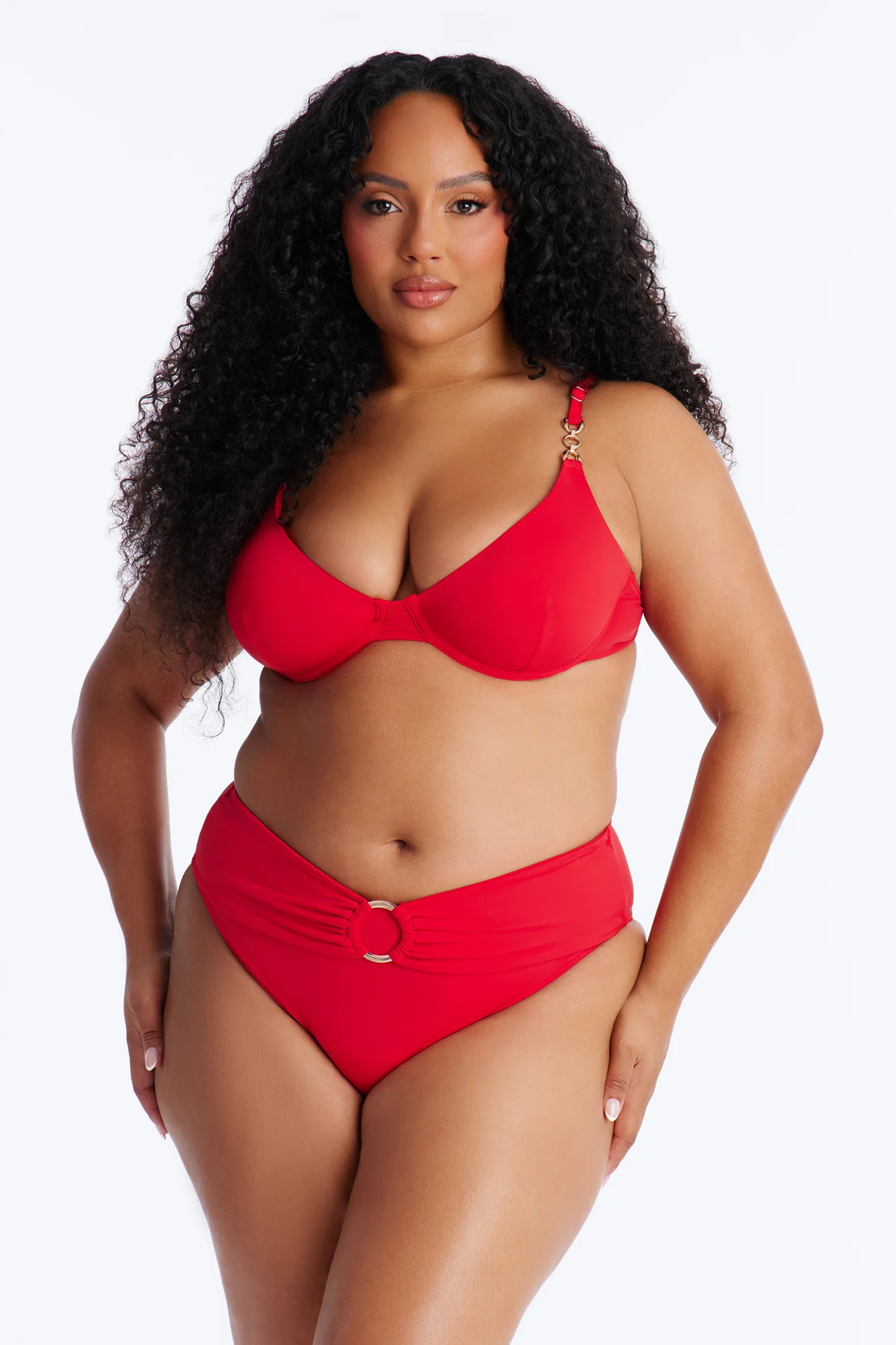 Meet Me By The Shore Underwire Hardware 2 Piece Bikini - Red - Image 4