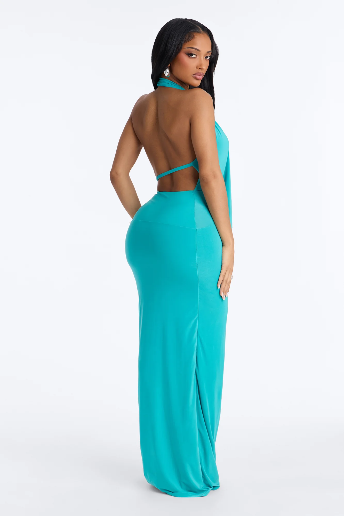 Meet My Energy Maxi Dress - Turquoise - Image 4