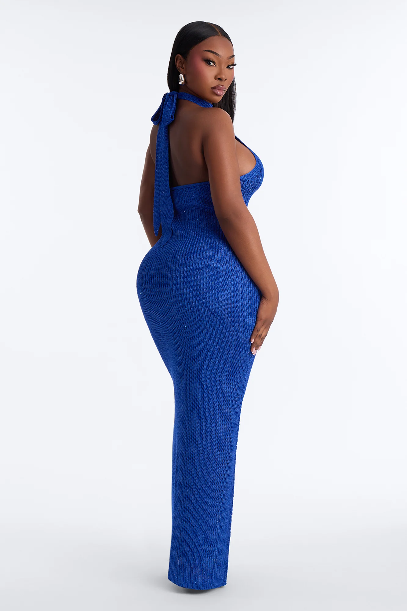 Melania Crochet Maxi Dress - Royal - Image 8