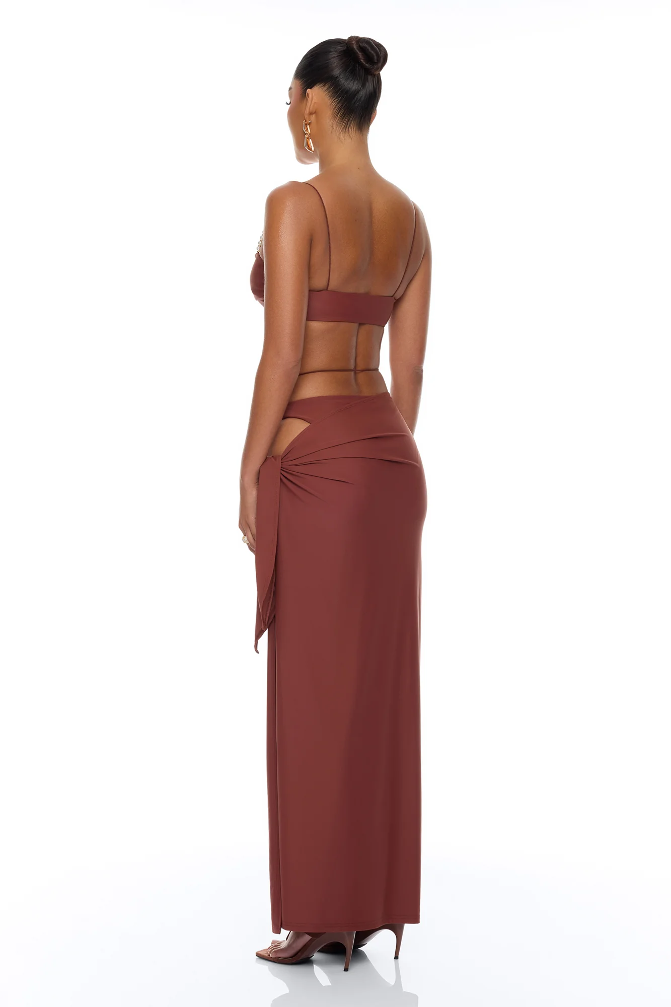 Melodie Pearl 3 Piece Bikini Set - Brown - Image 6