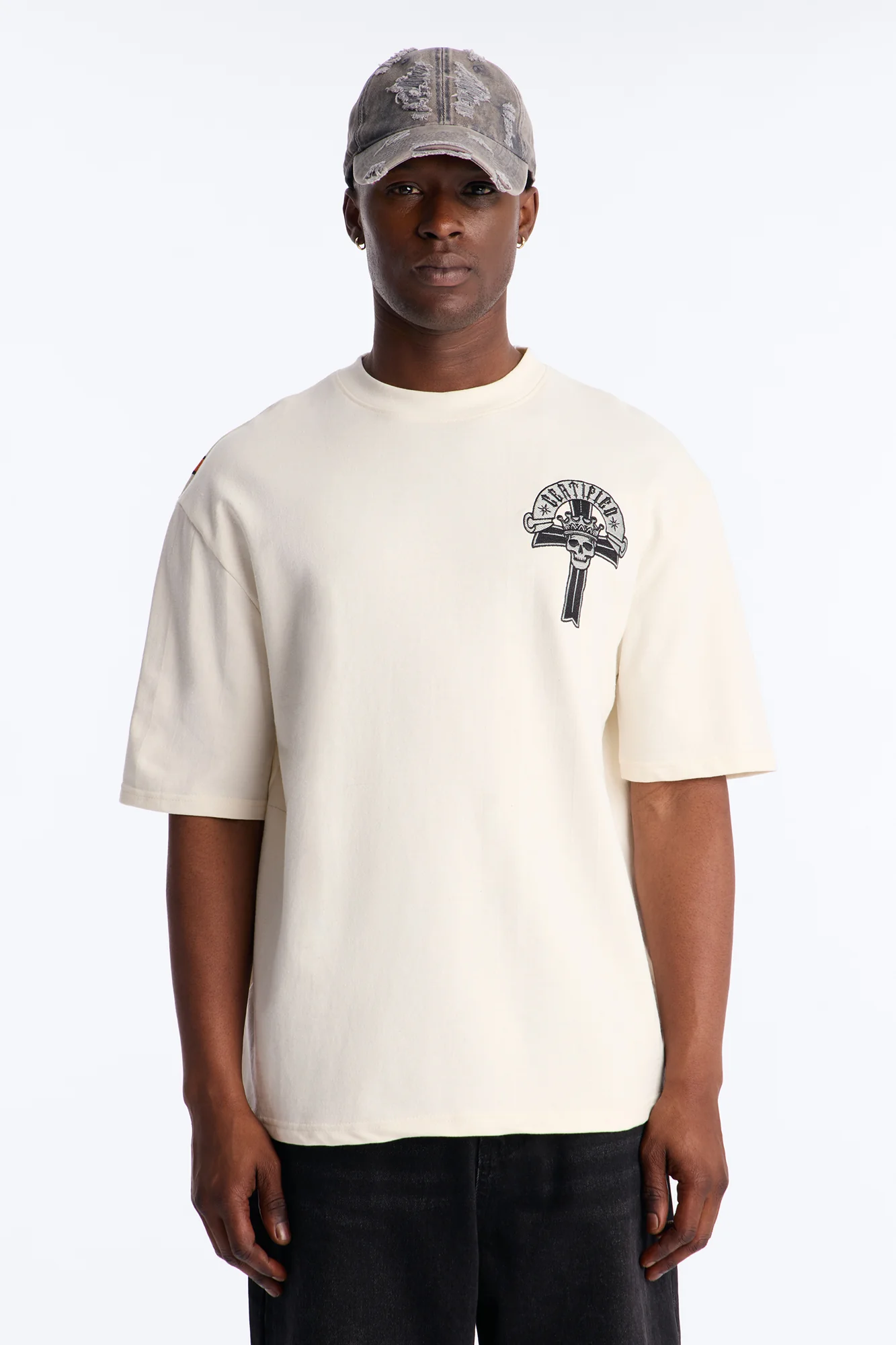 Mercy On Our Enemies Short Sleeve Tee - Cream - Image 4